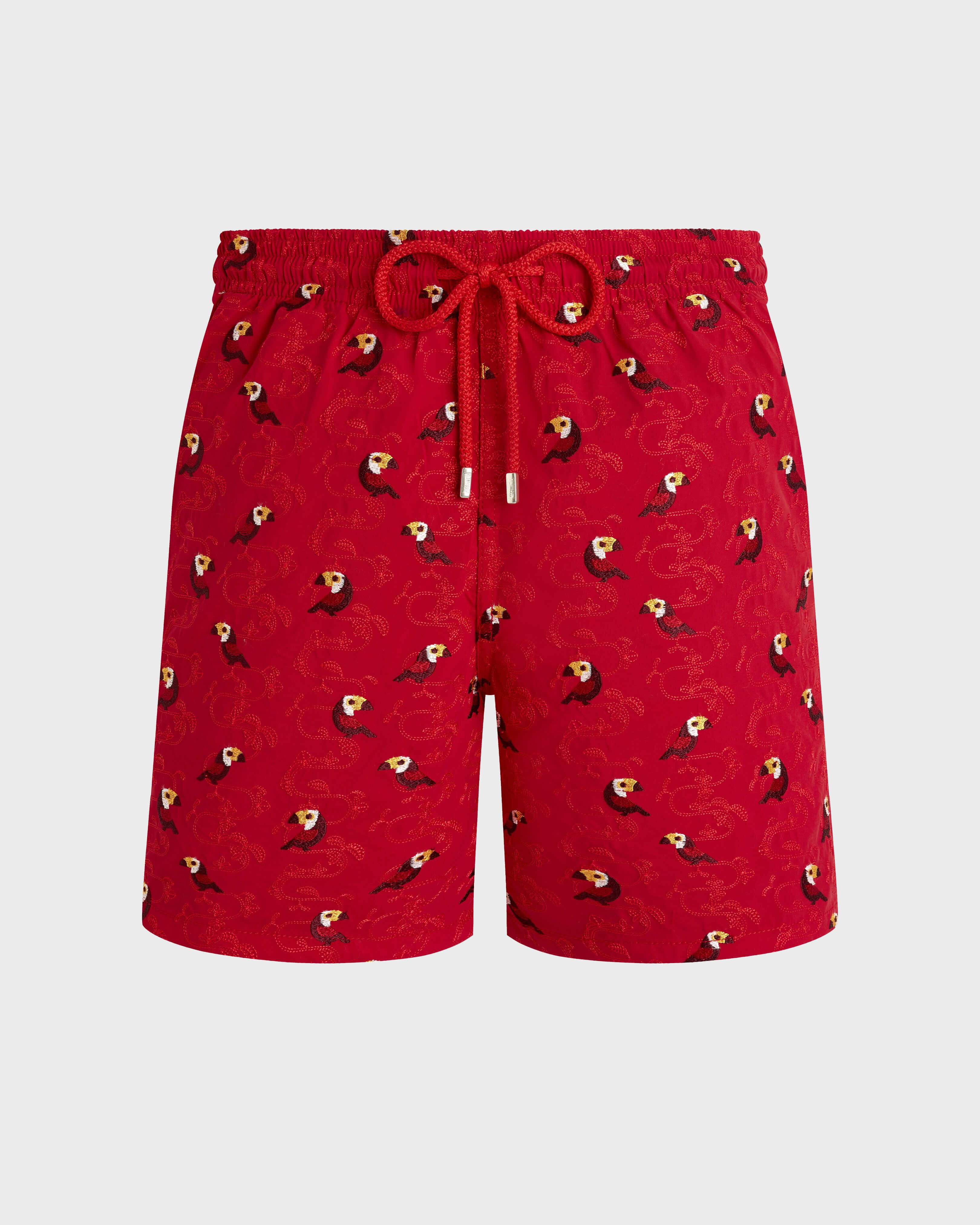 Pantaloncini mare uomo ricamati Toucana - Edizione limitata LIPSTICK front view