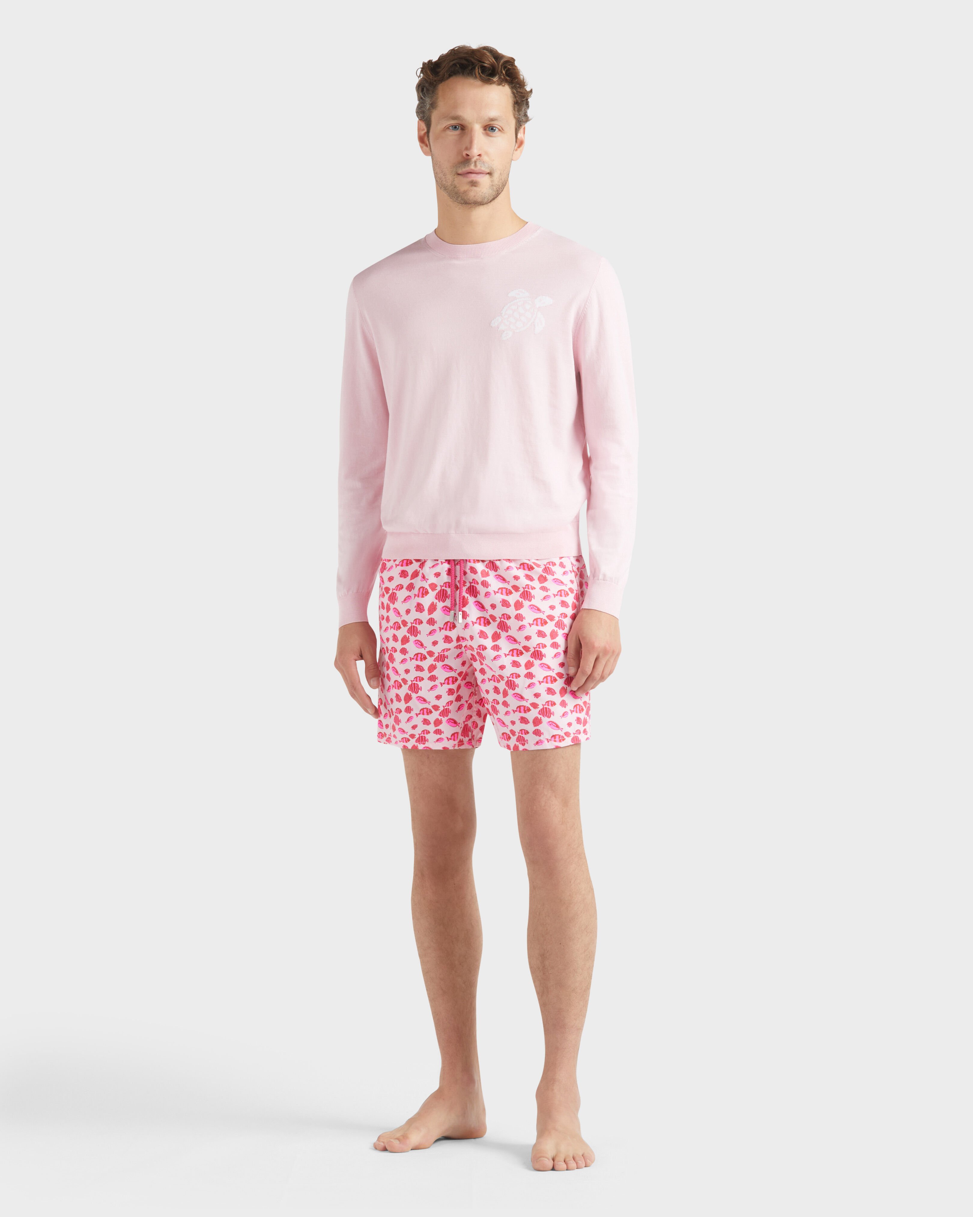 Men Cotton Sweater Turtle PEONY frontworn view