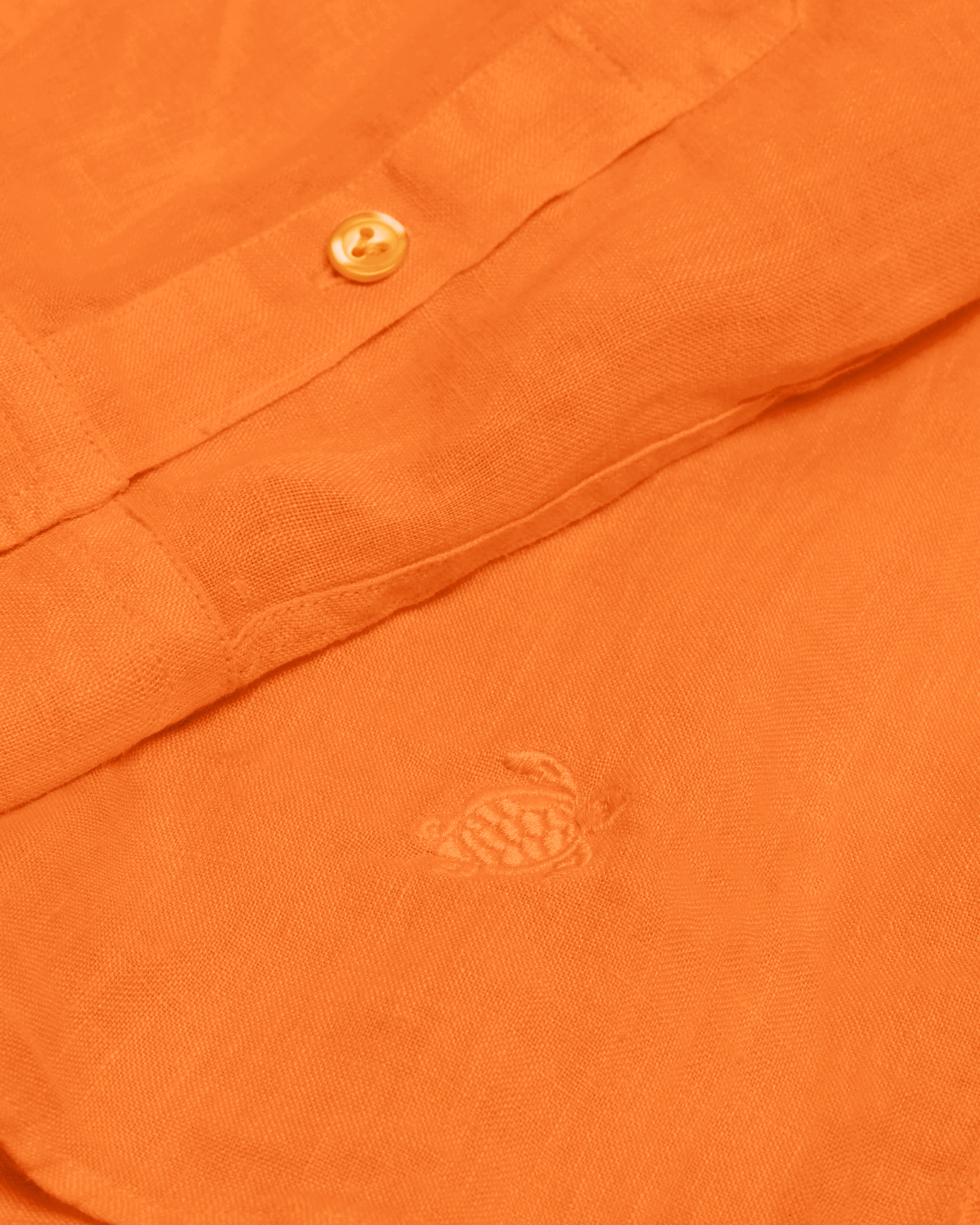 Camisa de lino lisa para hombre ALBARICOQUE supp1 view