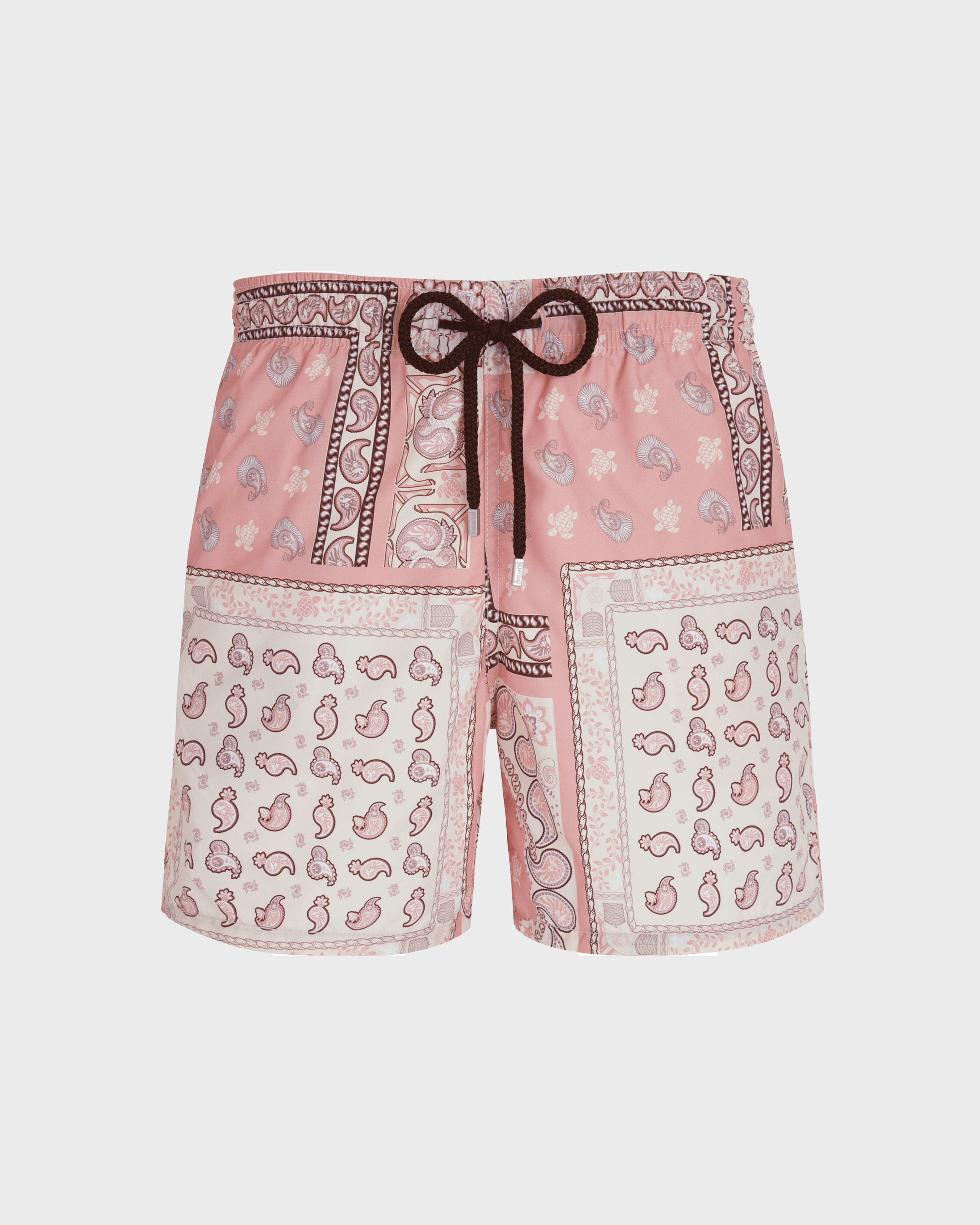 Men Swim Shorts Bandana - Vilebrequin x BAPE® BLACK CANDY front view