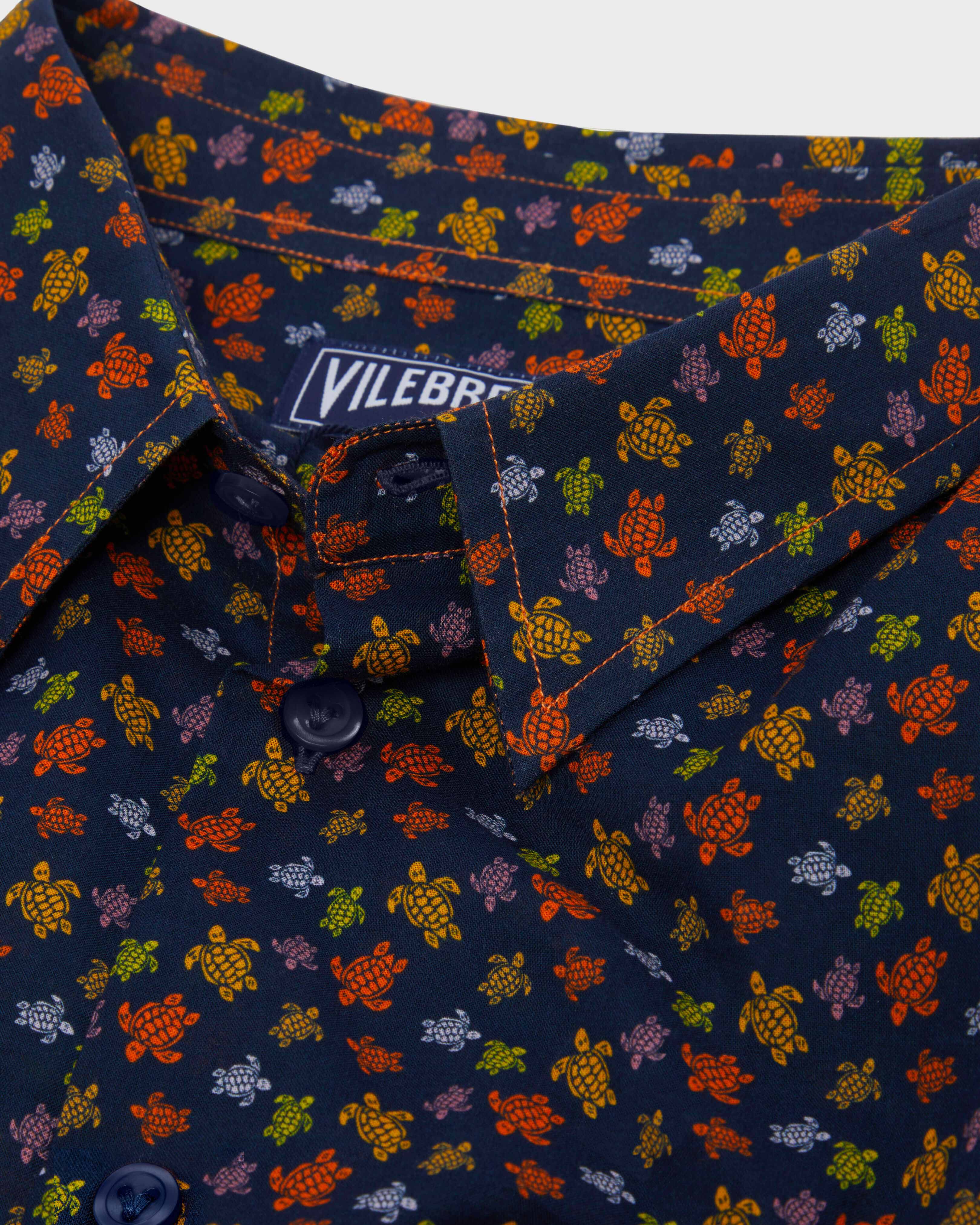 Men Cotton Voile Shirt Micro Ronde Des Tortues VITAMIN supp4 view