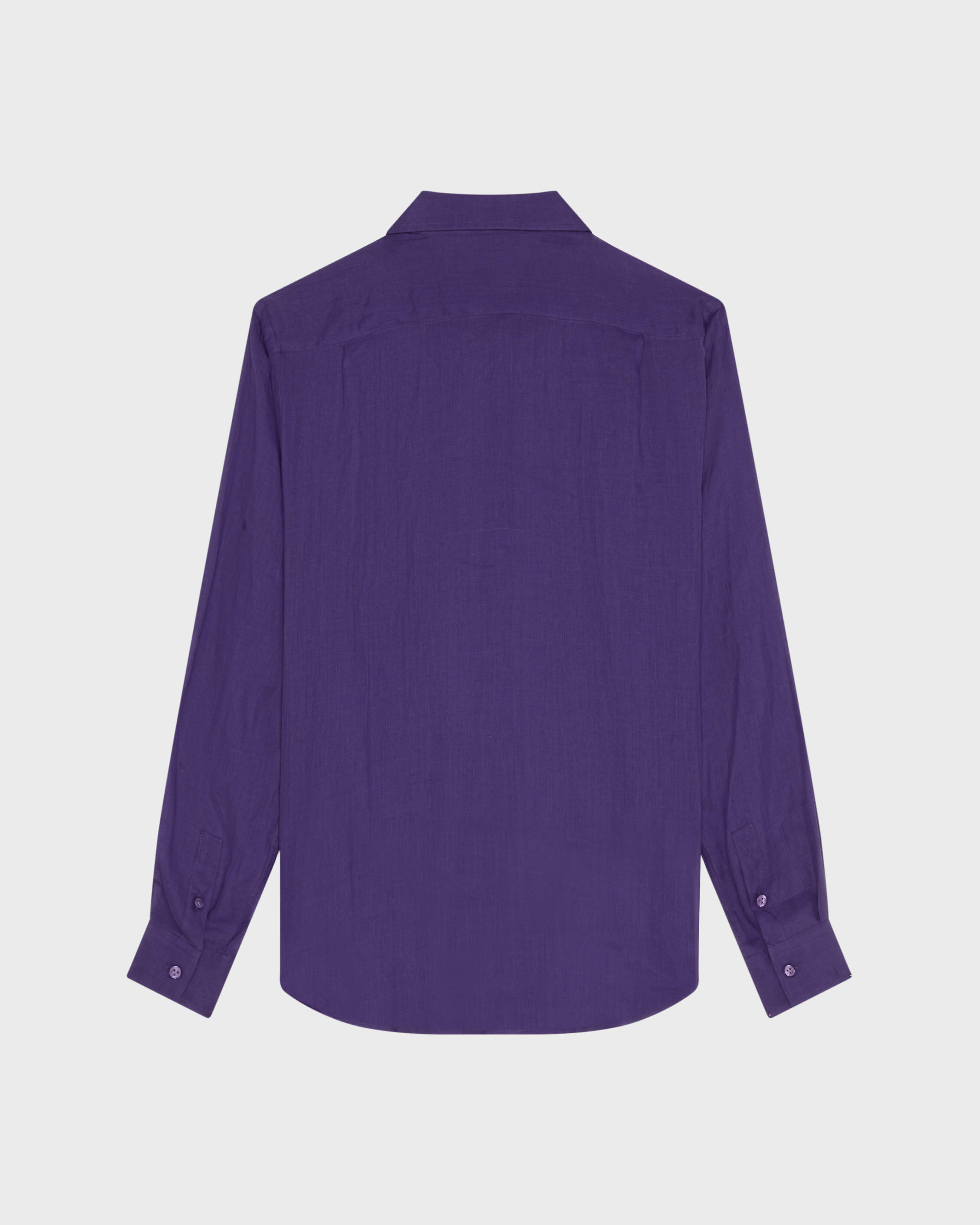 Men Solid Ramie Shirt VIOLETTE back view