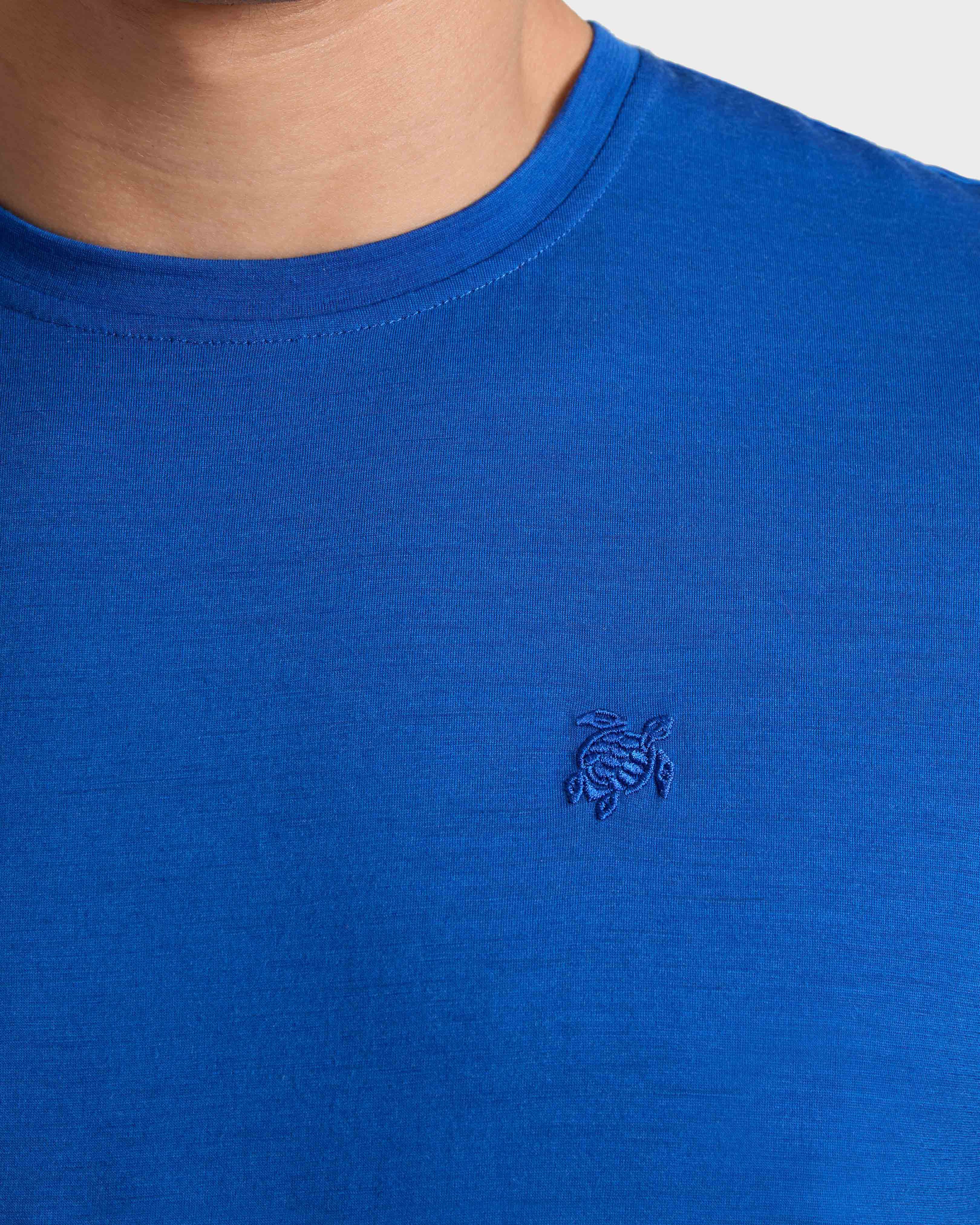 Solid Woll-T-Shirt für Herren SEA BLUE supp1 view