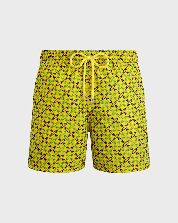 Vilebrequin - Men Swim Shorts Embroidered Homard Pixel - Limited Edition - Swimwear - Mistral - Yellow - Size 6XL