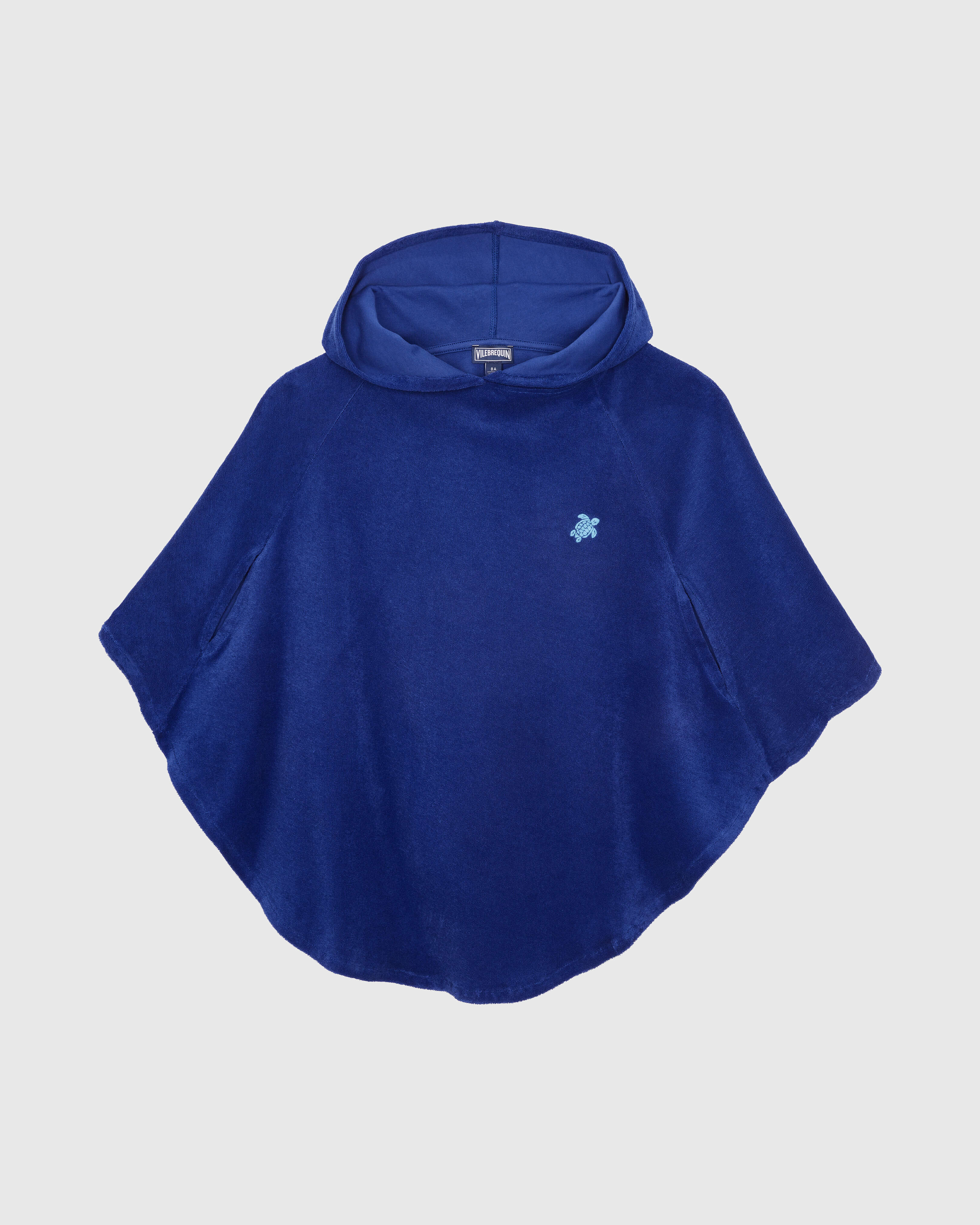 Kids Terry Beach Poncho Embroidered Turtle MARRAKECH front view