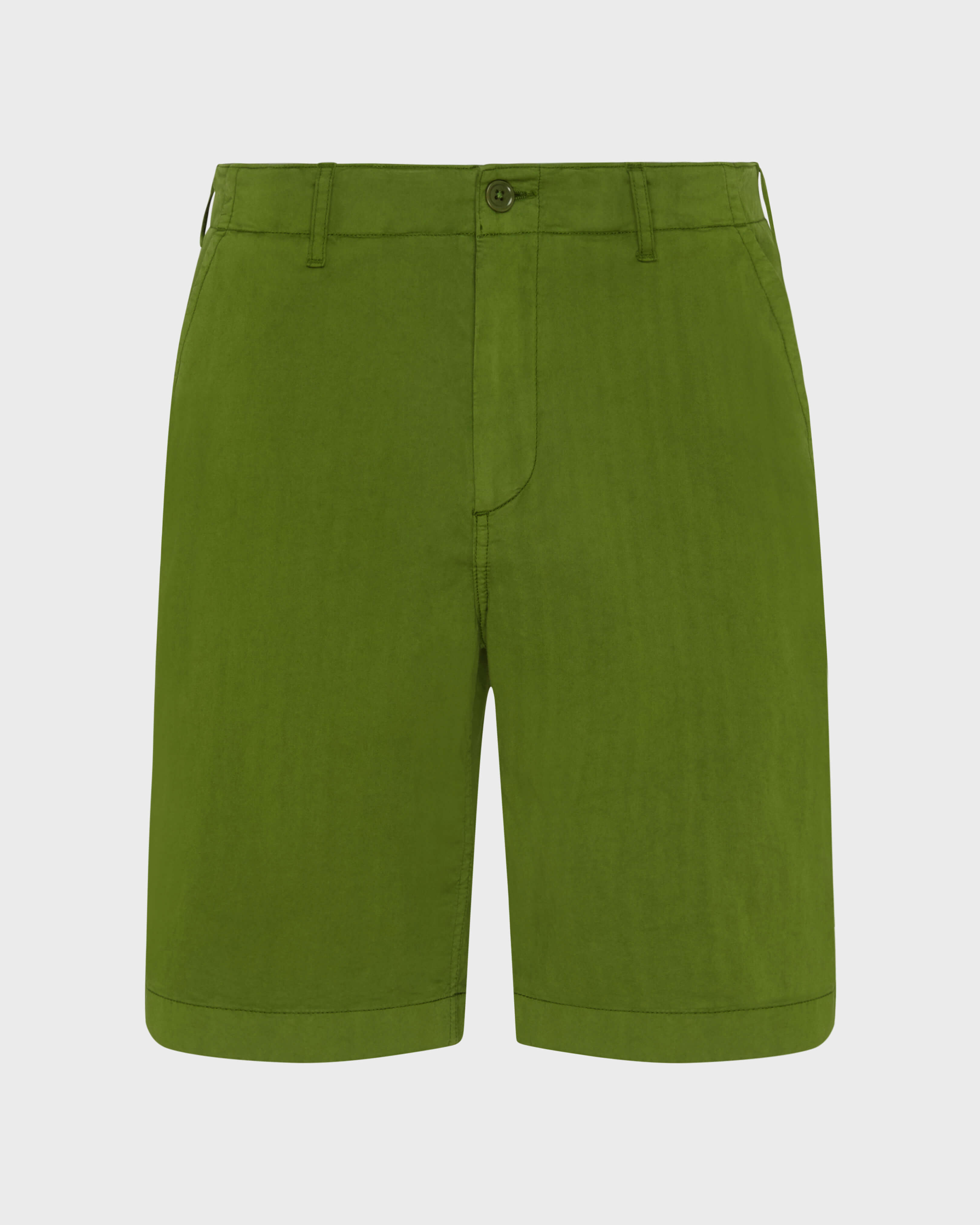 Men Satin Cotton Bermuda Shorts Solid MILITAIRE front view