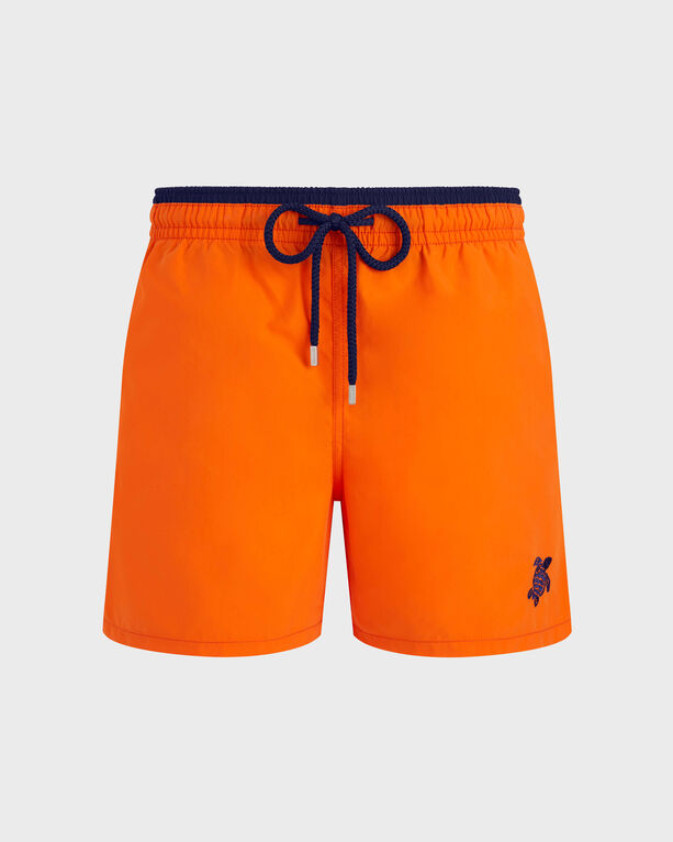 Vilebrequin - Zweifarbige Solid Bicolore Badeshorts Für Herren - Bademode - Moka - Orange - Größe XXL Vilebrequin - Zweifarbige Solid Bicolore Badeshorts Für Herren - Bademode - Moka - Orange - Größe XXL