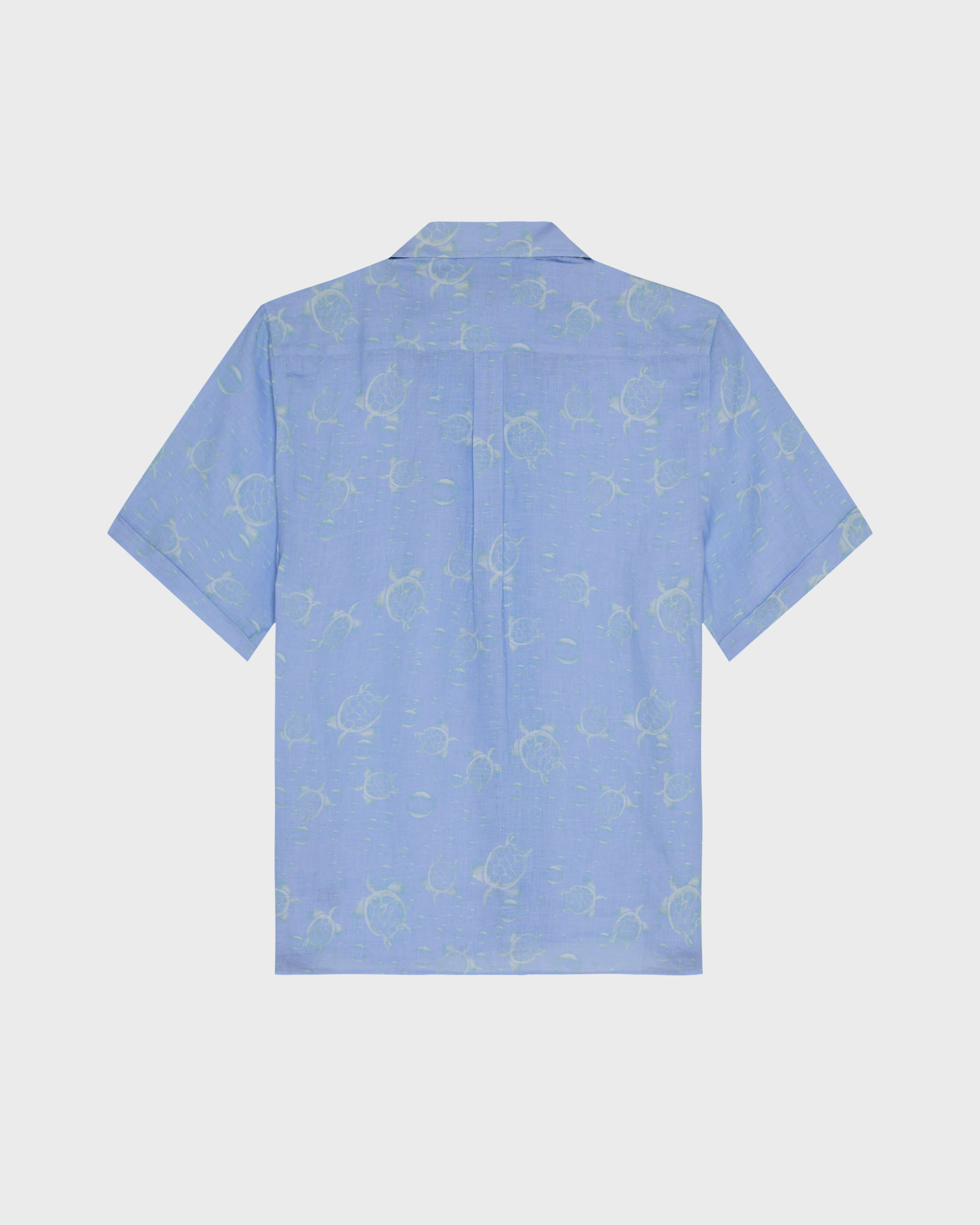Bubble 3D Bowling-Hemd aus Leinen für Herren CLOUDY back view