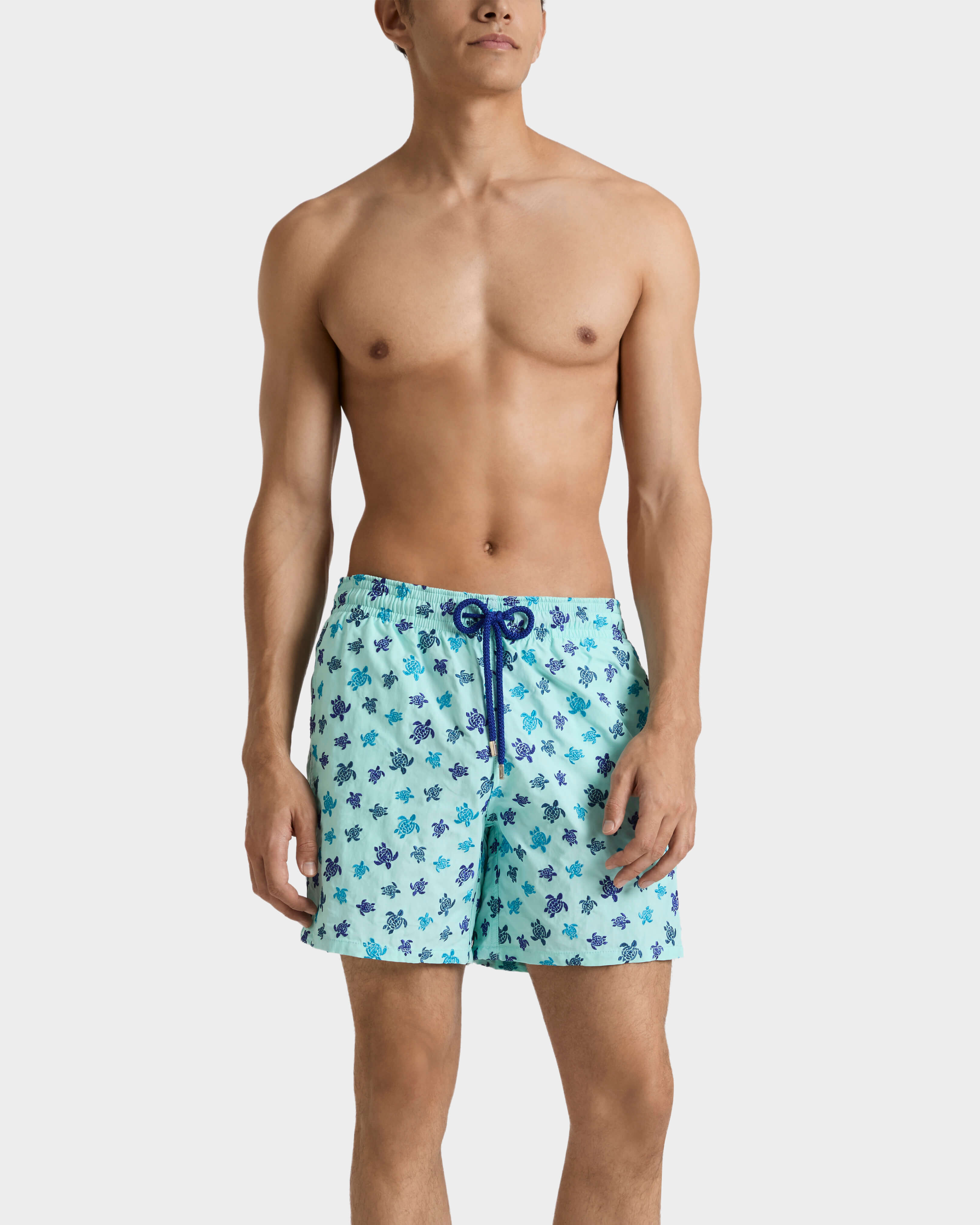 Pantaloncini mare uomo ricamati Micro Ronde des Tortues - Edizione limitata OXYGENE frontworn view