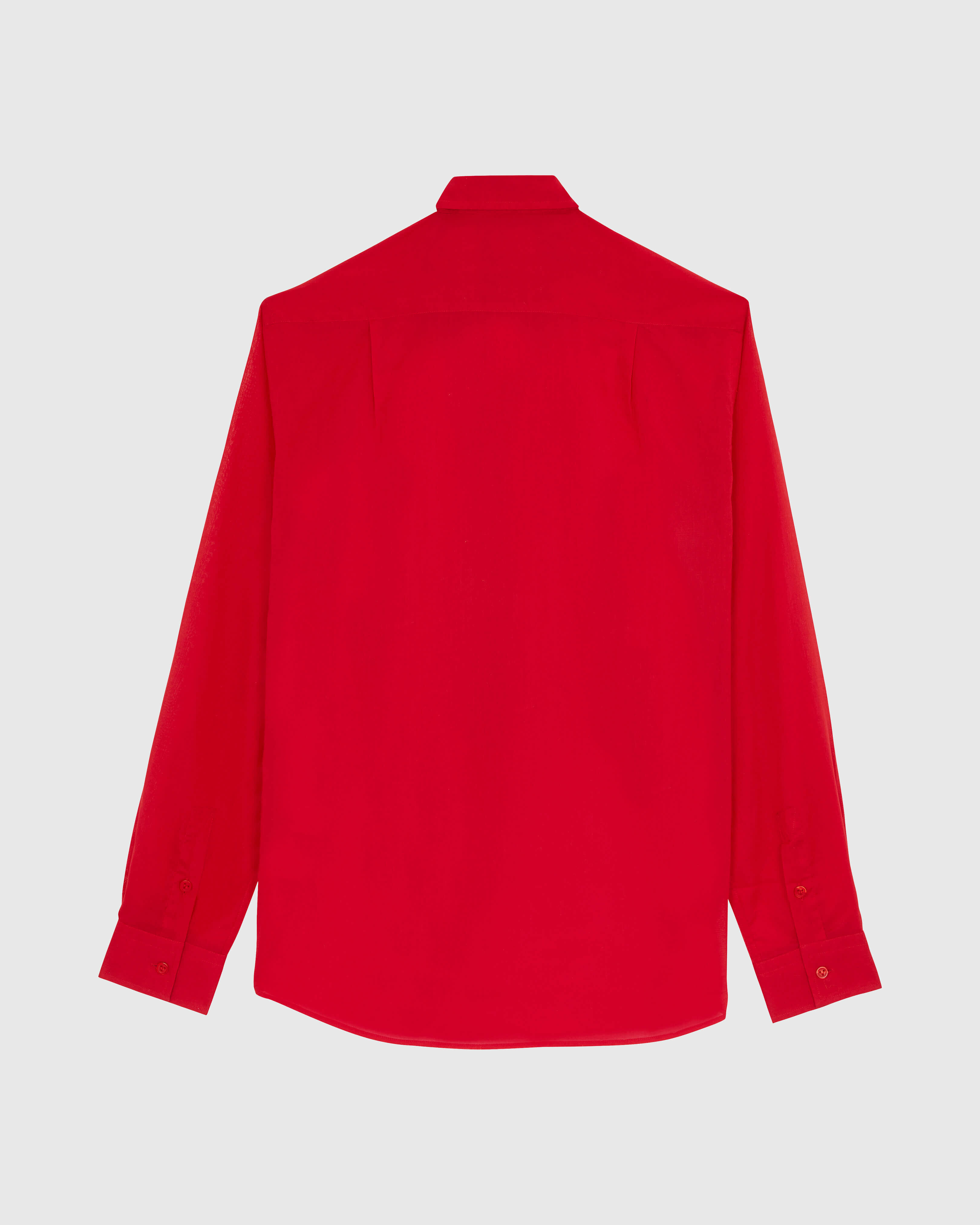 Cotton Voile Lightweight Shirt Solid LIPSTICK back view