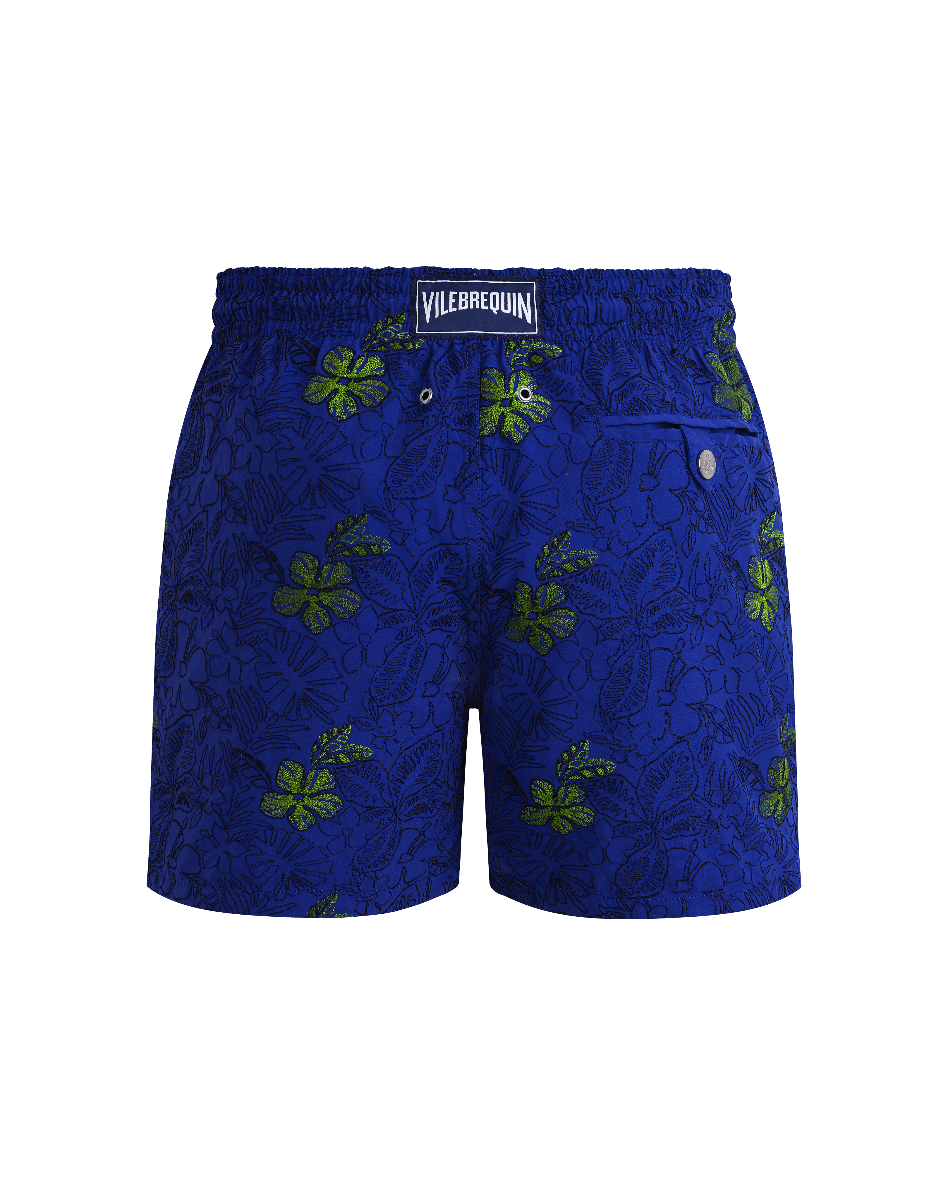 Men Swim Shorts Embroidered Flowers - Limited Edition MARRAKECH back view