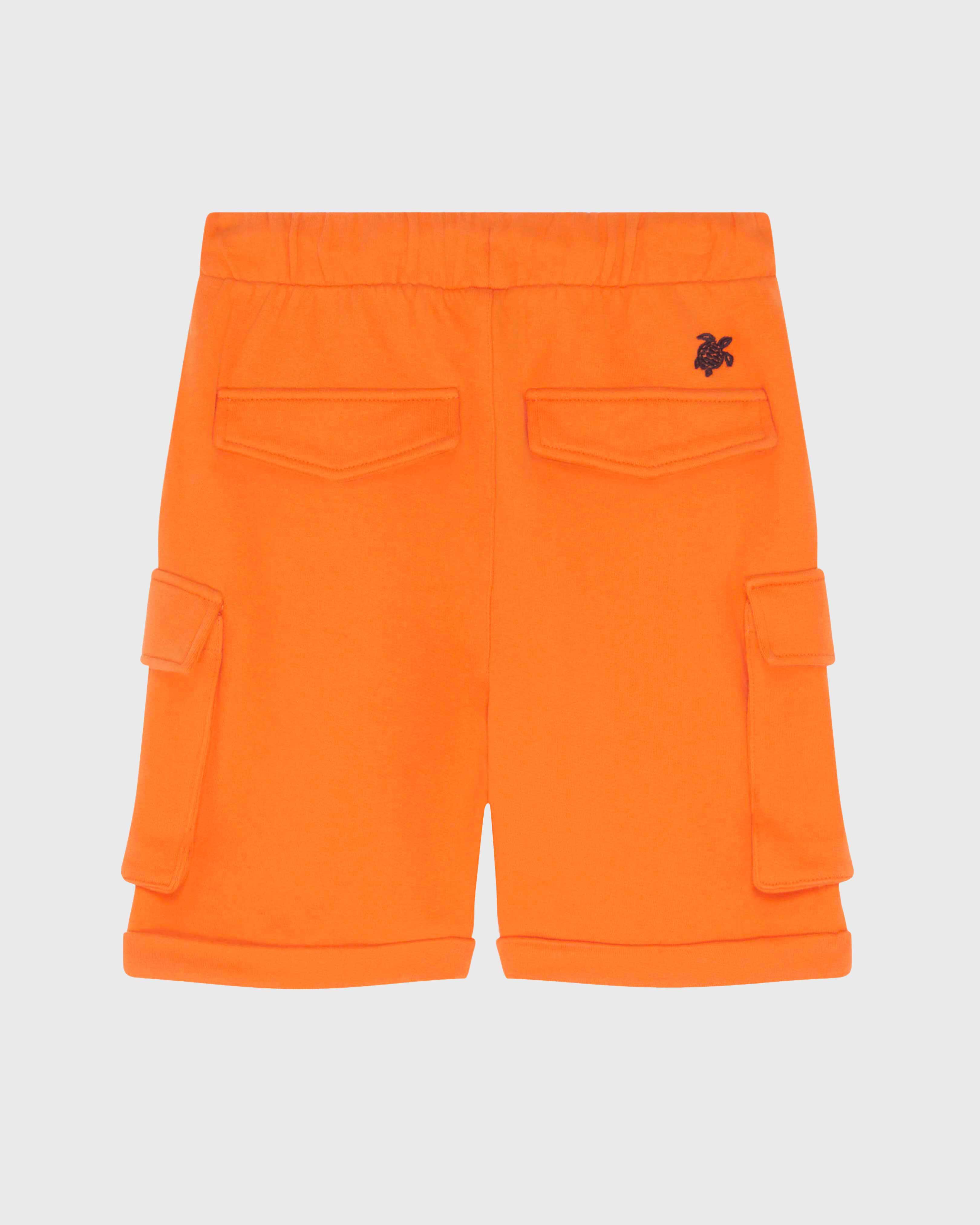 Boys Organic Cotton Cargo Bermuda Shorts VITAMIN back view