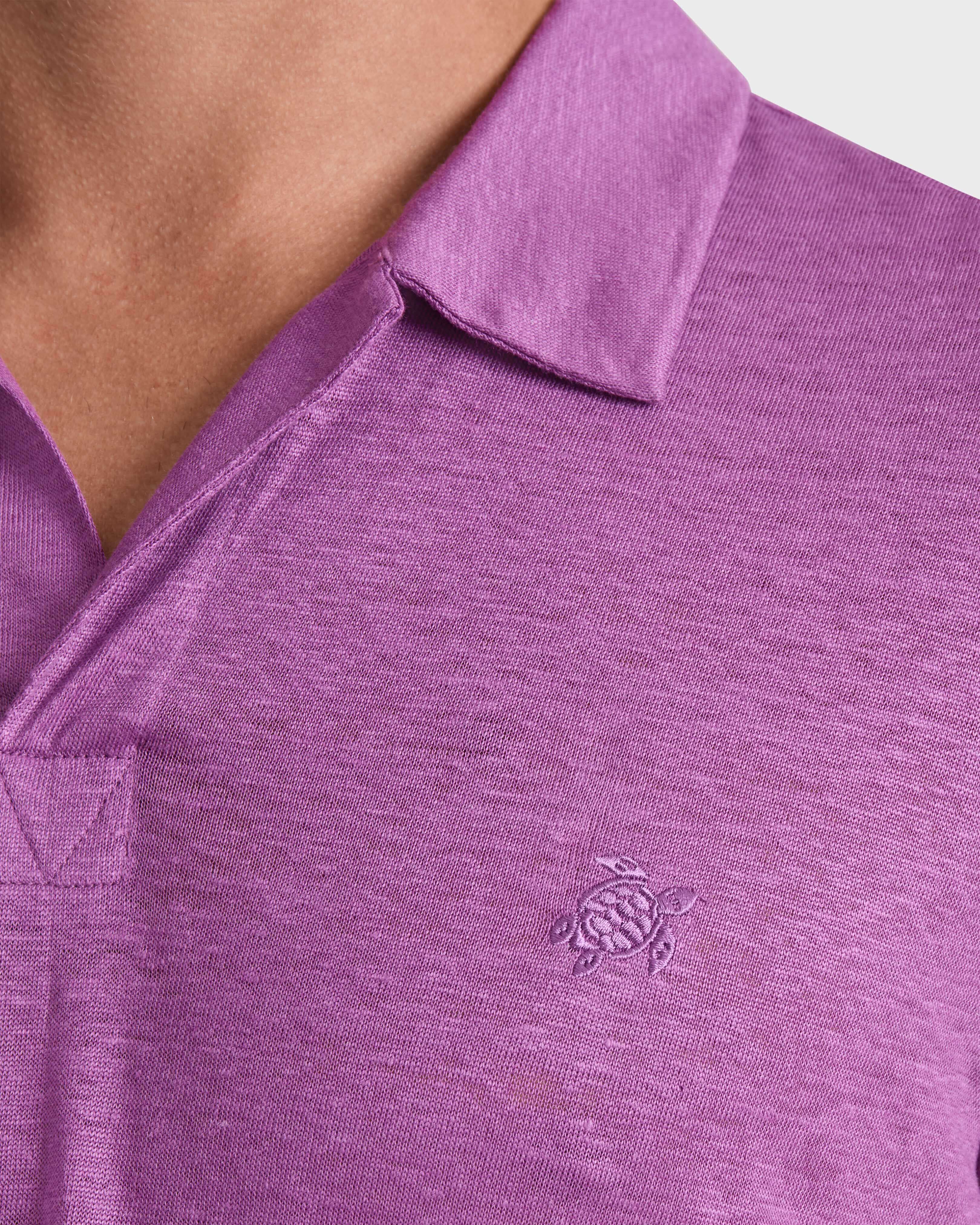 Polo en punto de lino de color liso para hombre PRELAT supp1 view