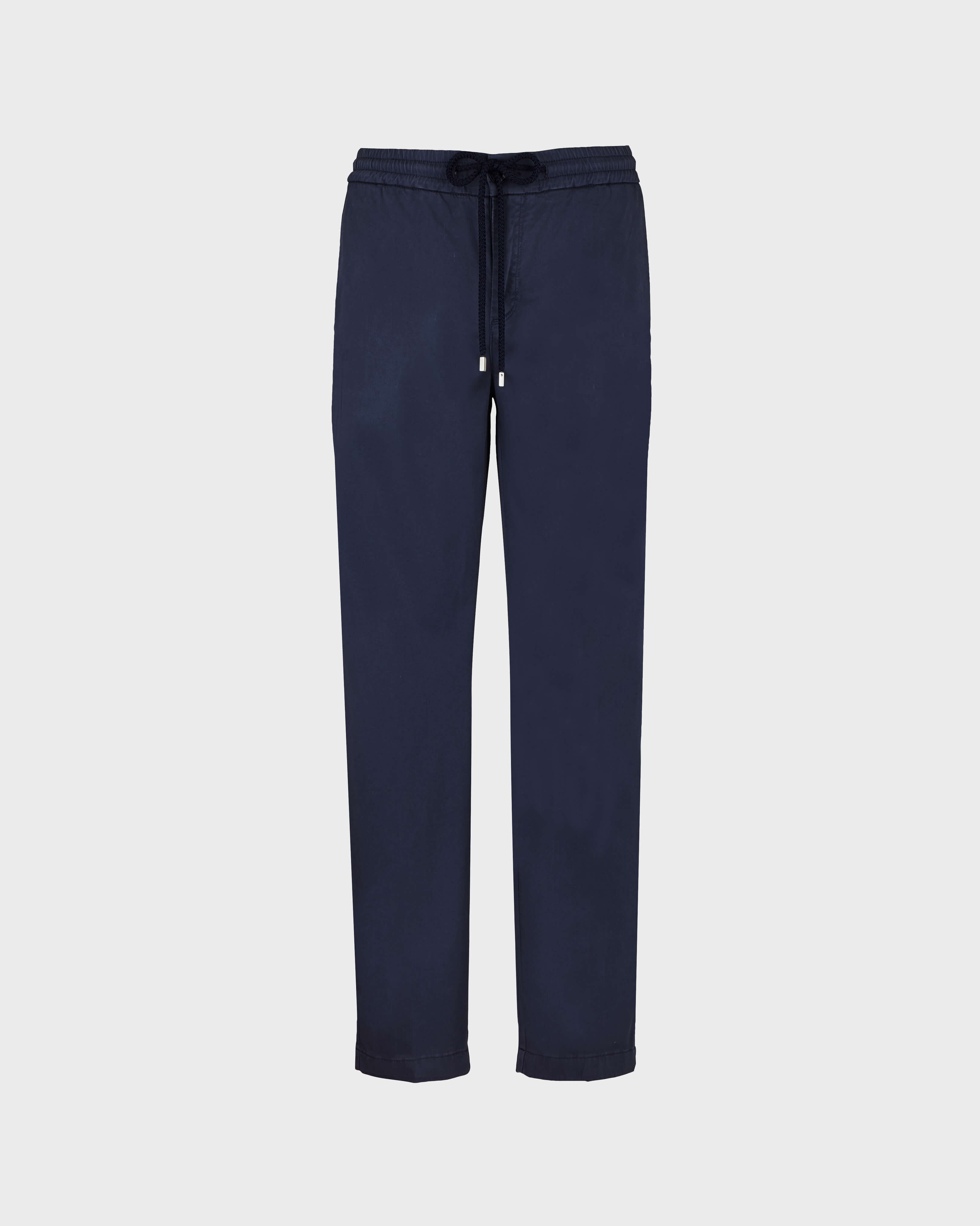 Men Cotton Modal Jogger Pants NAVY front view