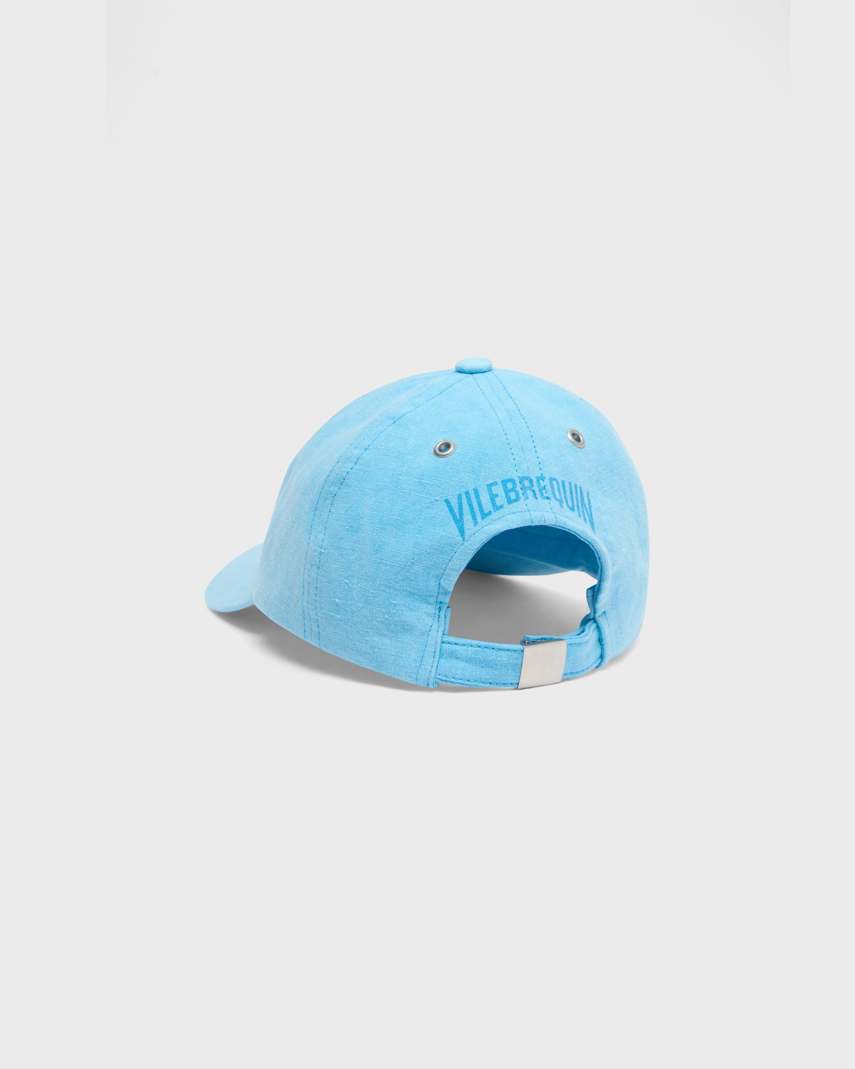 Cappellino in lino Mineral Dye Turtle LARIMAR look1 view