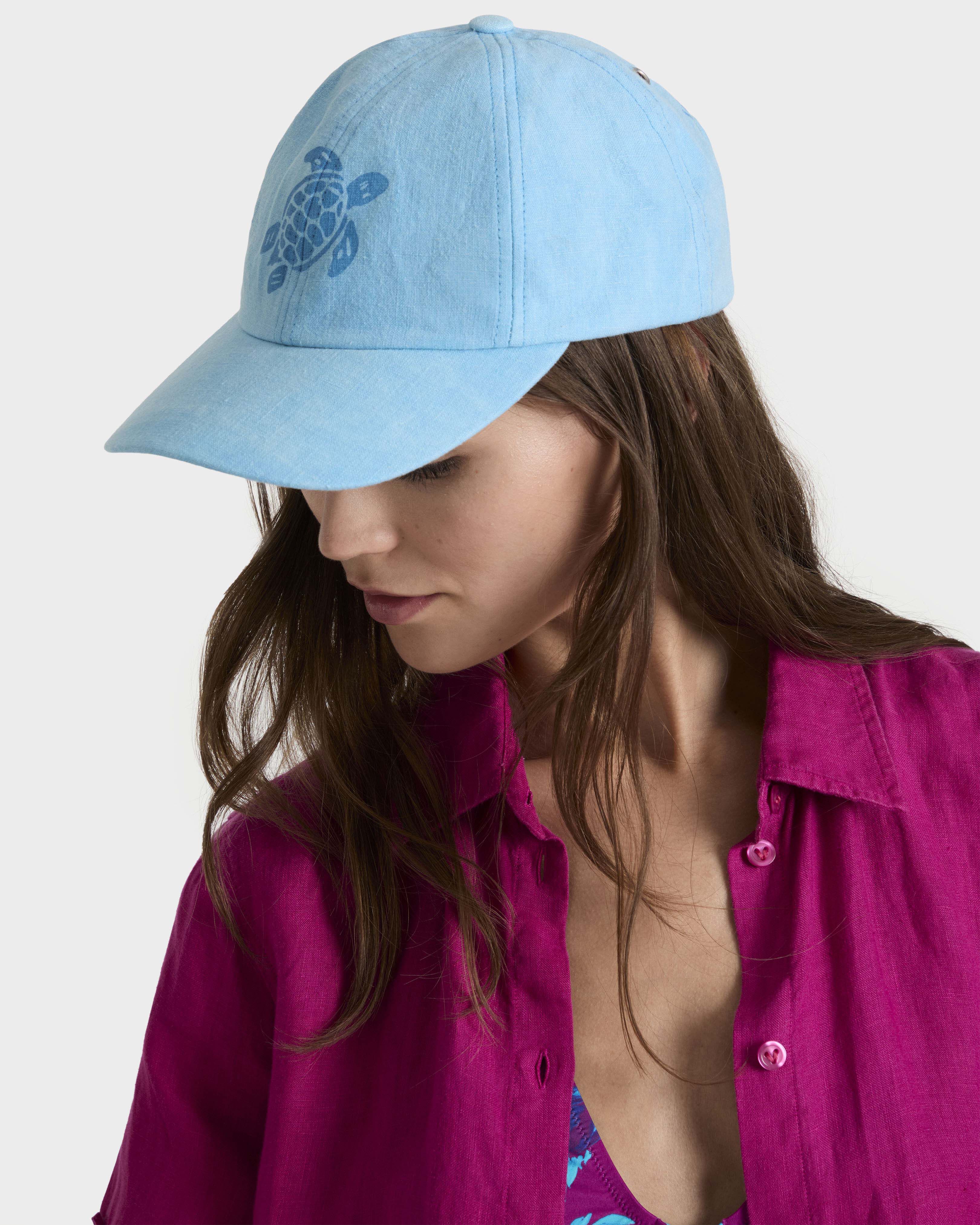 Casquette en lin teinture minérale LARIMAR frontworn view