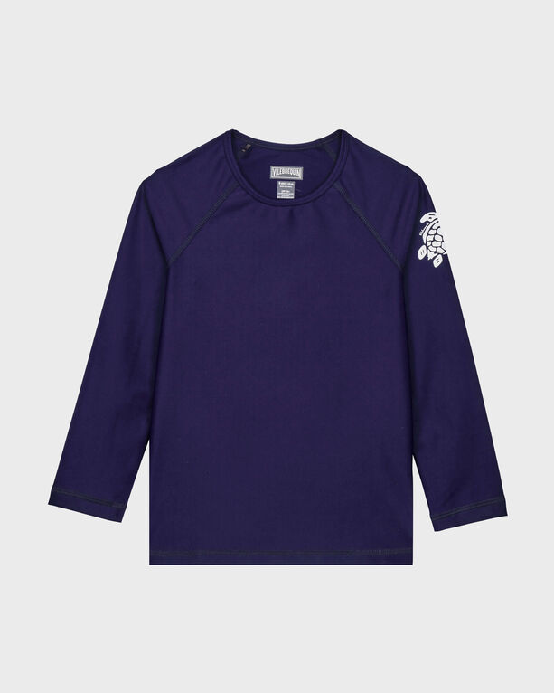 Vilebrequin - Langärmeliges Rashguards Solid T-shirt Für Kinder - Rashguard - Glassy-y - Blau - Größe 14