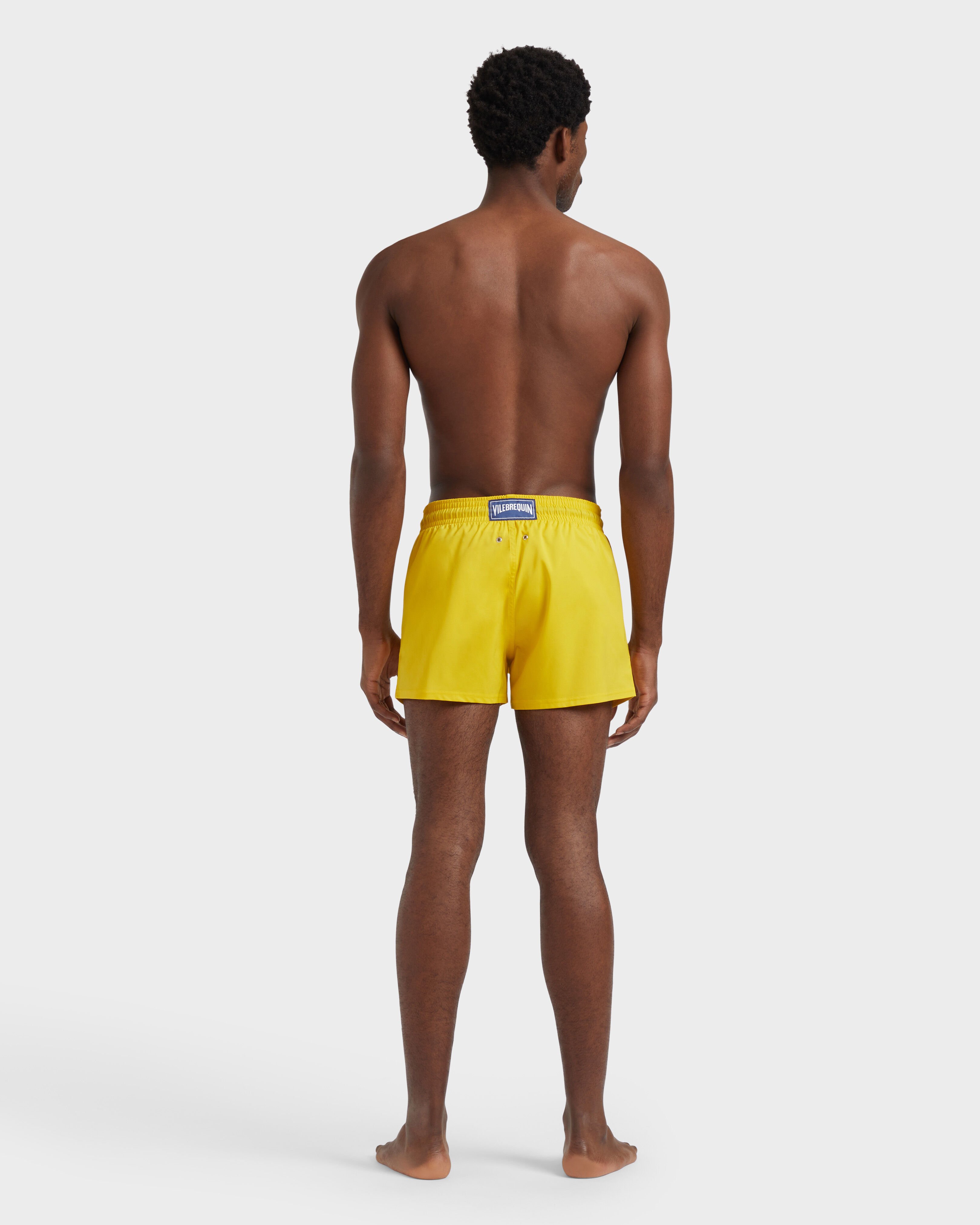 Men Swim Trunks Solid SUNFLOWER backworn view