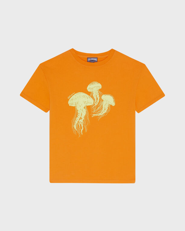 Vilebrequin - Boys Organic Cotton T-shirt Medusa - Tee Shirt - Gabin - Orange - Size 4