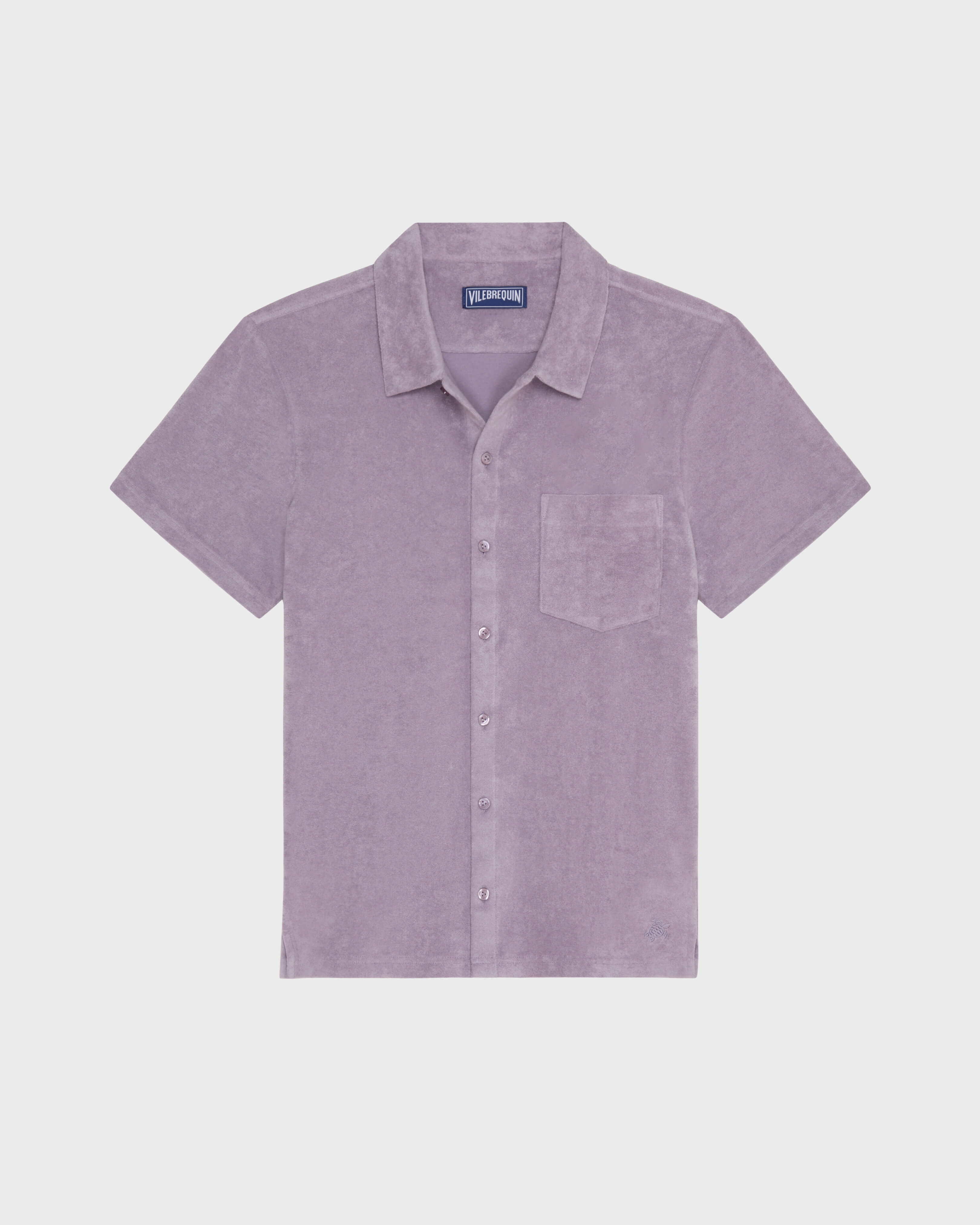 Camisa de bolos de tejido terry de color liso para hombre OURAGAN front view