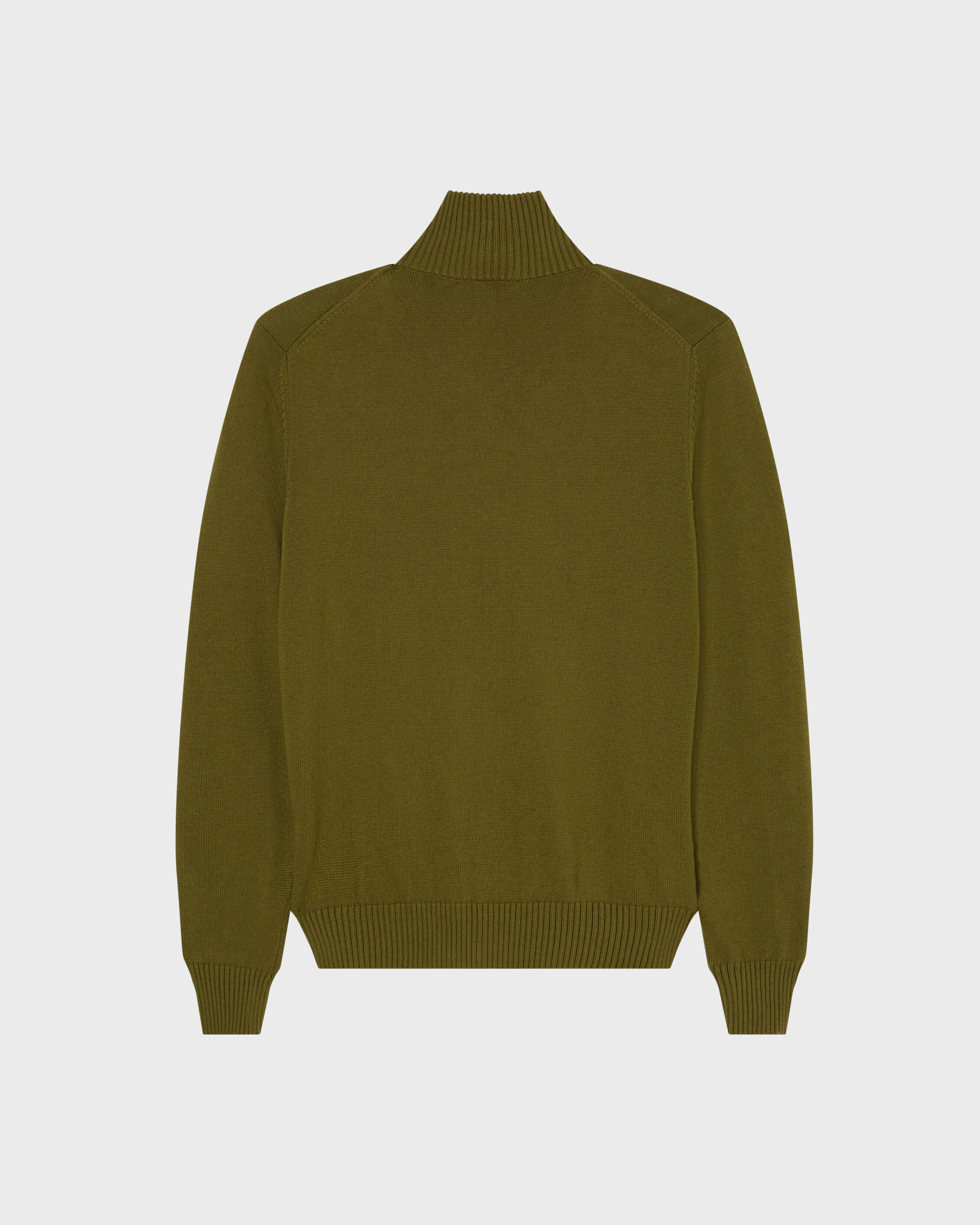 Turtle Pullover mit Reißverschluss aus Baumwolle und Kaschmir für Herren KHAKI back view