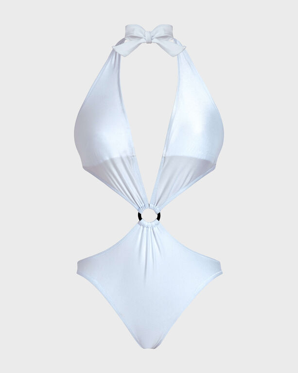 Vilebrequin - Maillot De Bain Trikini Une Pièce Stretch Brillant Femme - Maillot De Bain - Fresh - Blanc - Taille XL
