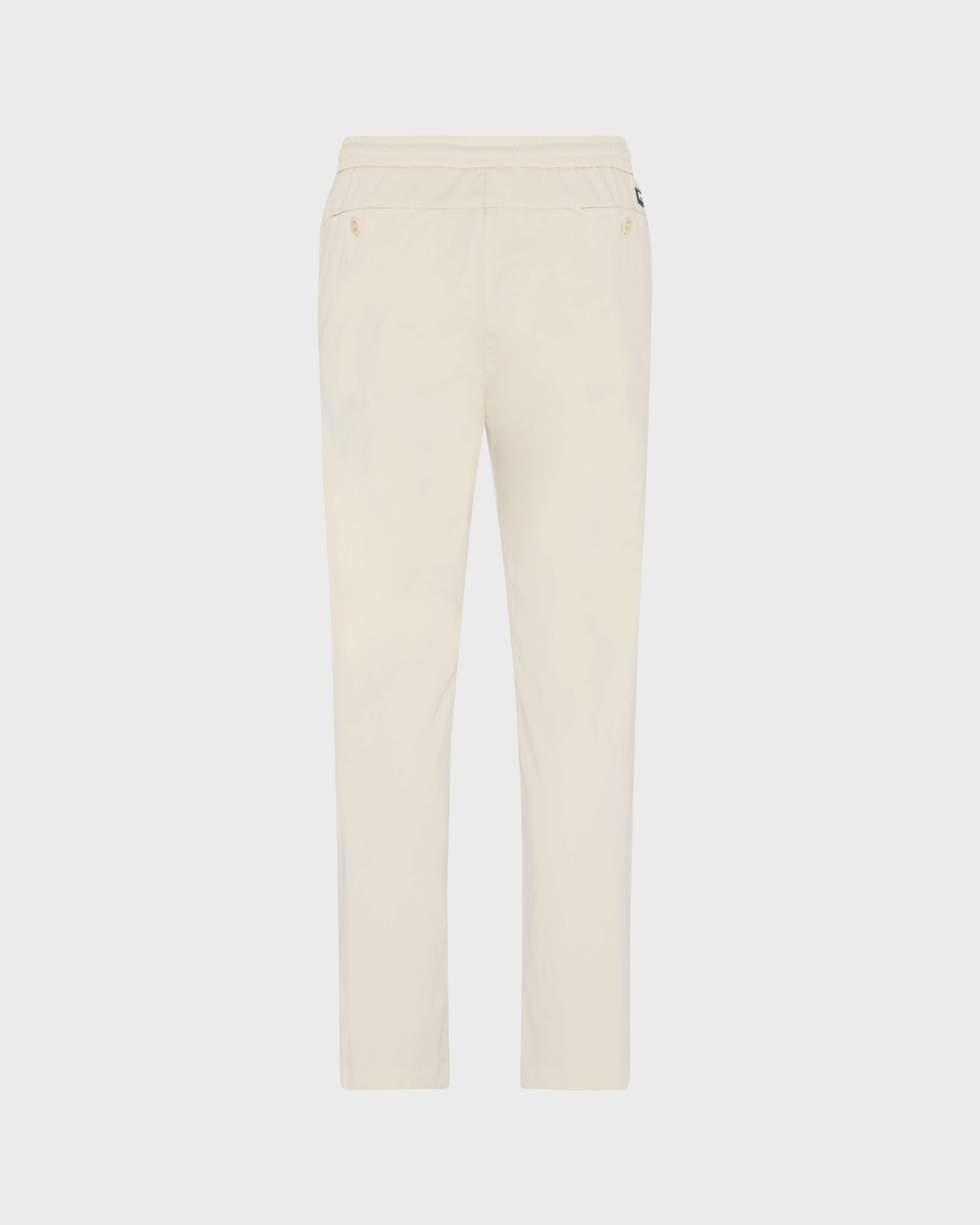 Men Satin Cotton Elastic Waist Pants Solid BRUME back view