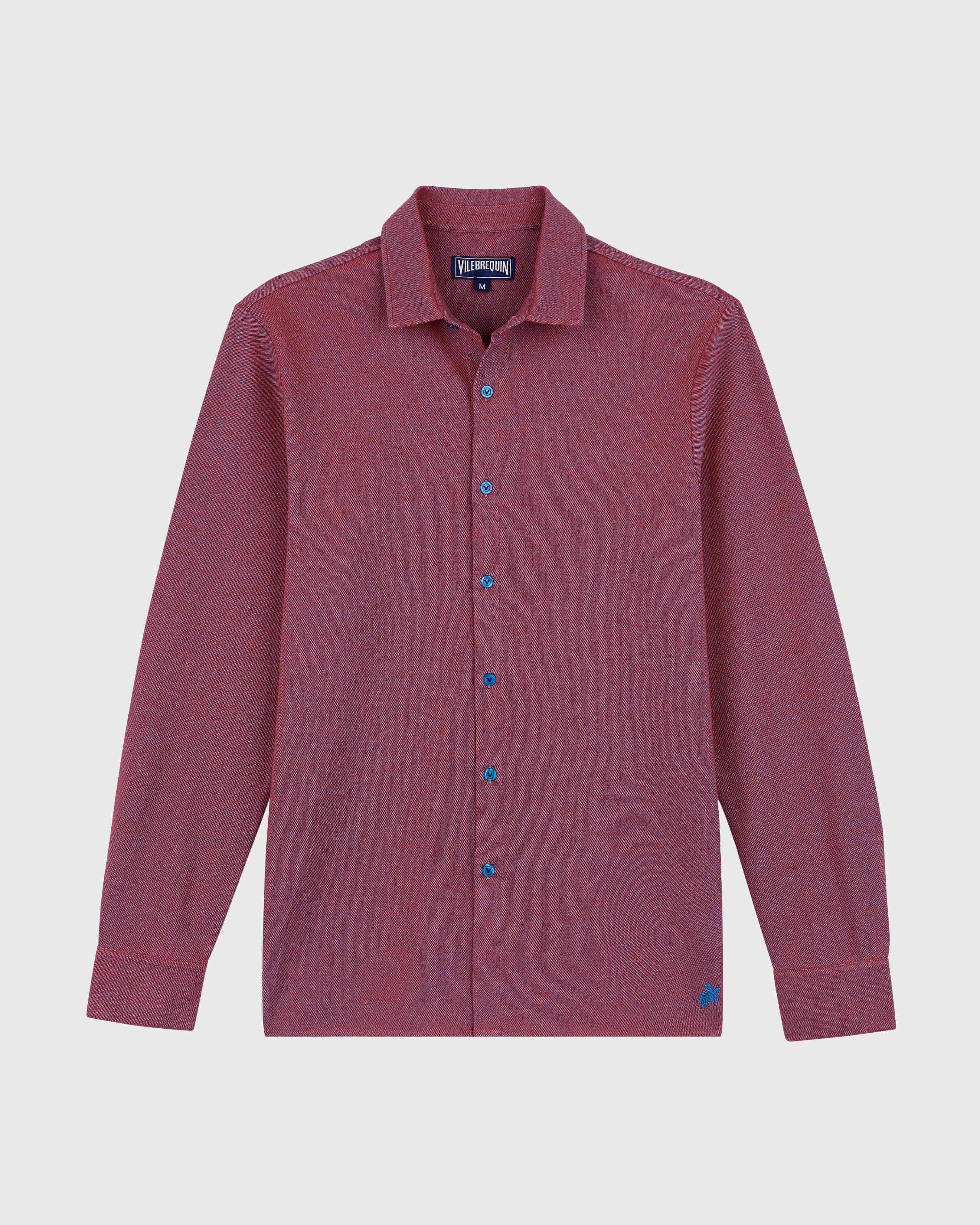 Men Cotton Pique Shirt EARTHENWARE front view