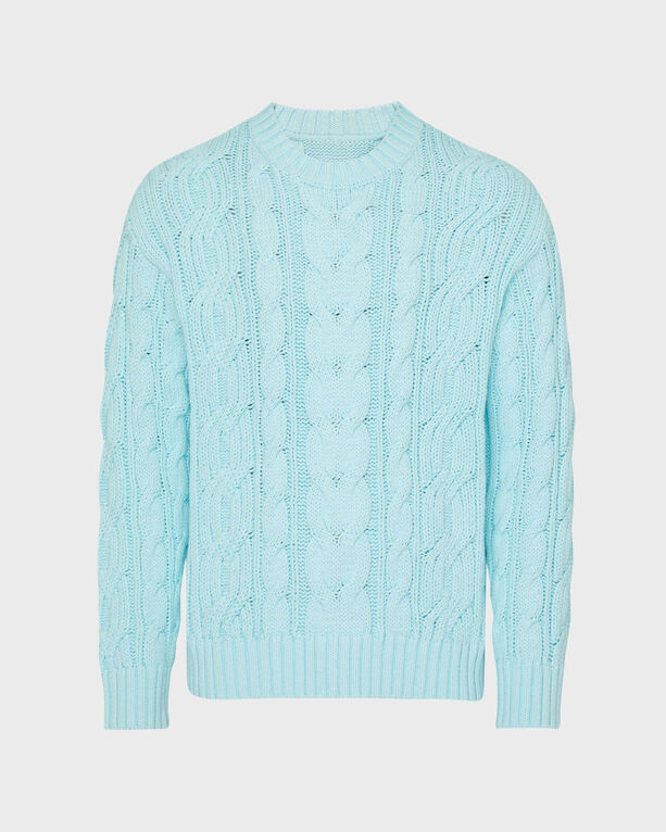 Vilebrequin - Men Cable-knit Cotton Sweater - Pullover - Philippe - Blue - Size M