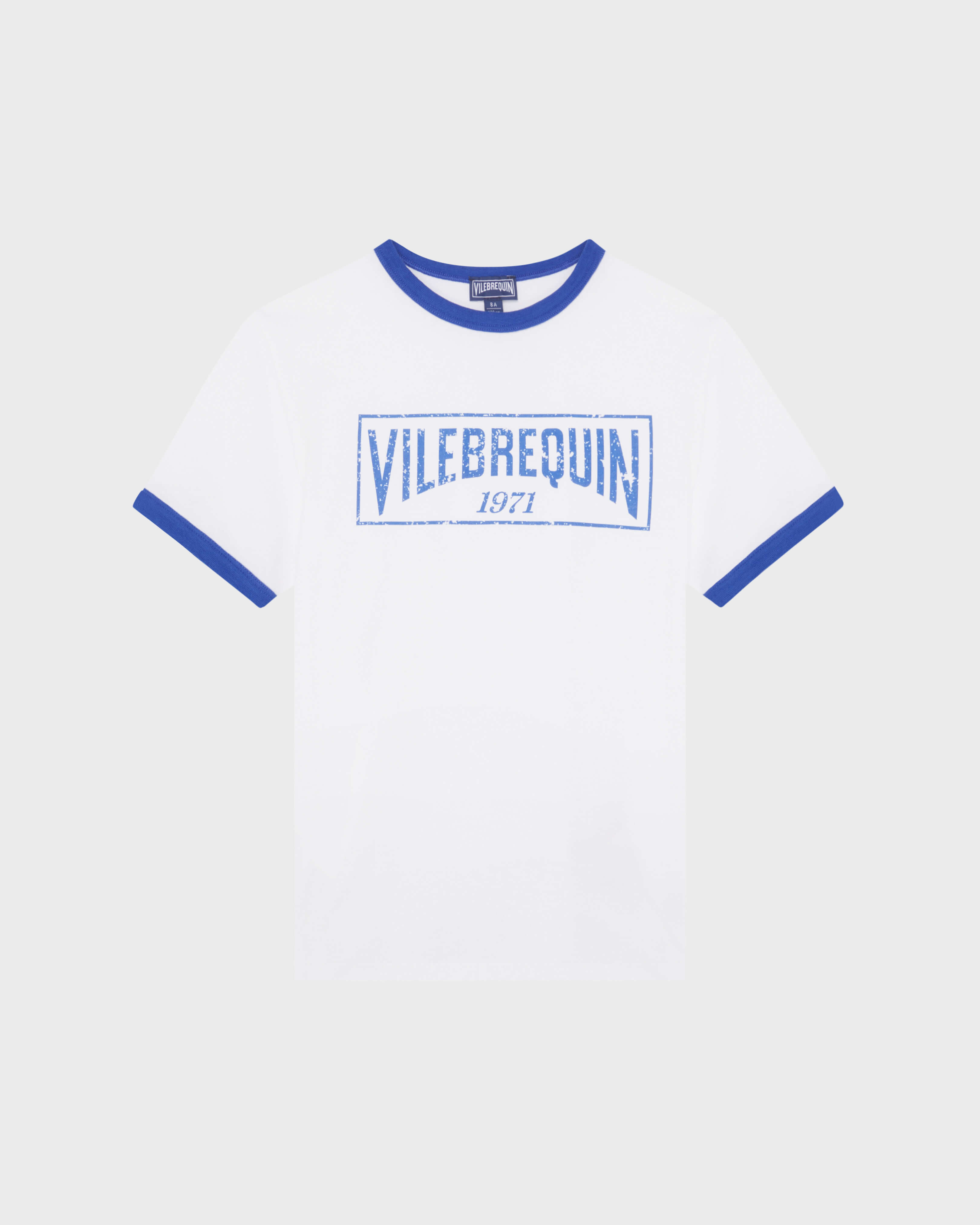Boys Organic Cotton T-shirt Bicolor Logo MARRAKECH front view