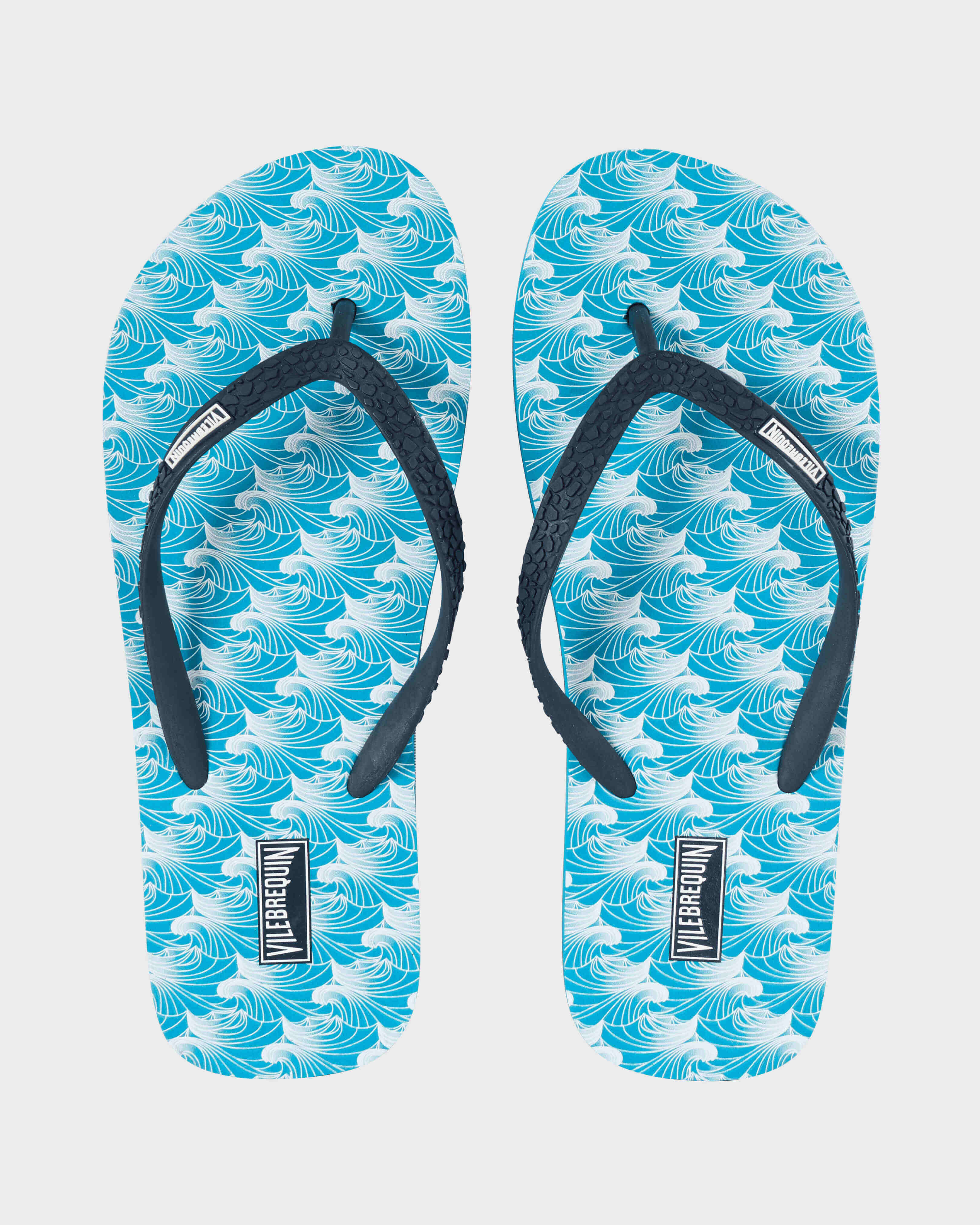 Women Flip Flops Micro Waves LAZULII BLUE front view