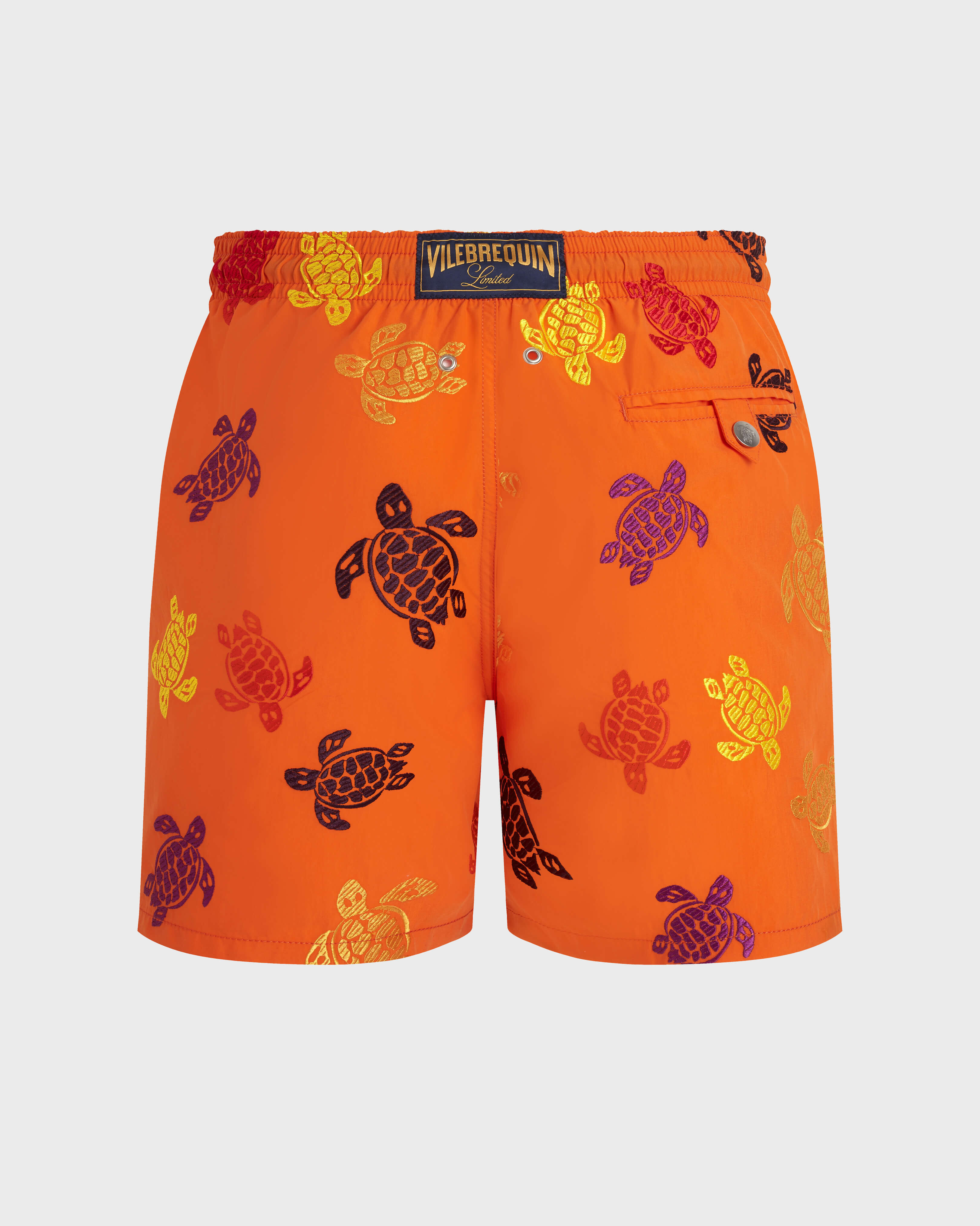 Ronde des Tortues Badeshorts mit Stickerei für Herren – Limitierte Serie APRICOT back view