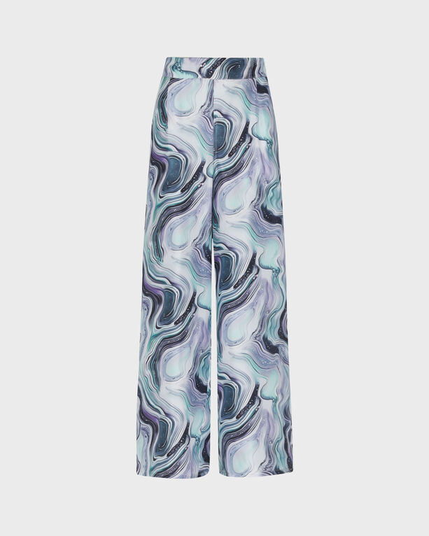 Vilebrequin - Women Wide-leg Silk Pants Marble - Pant - Ling - White - Size XS