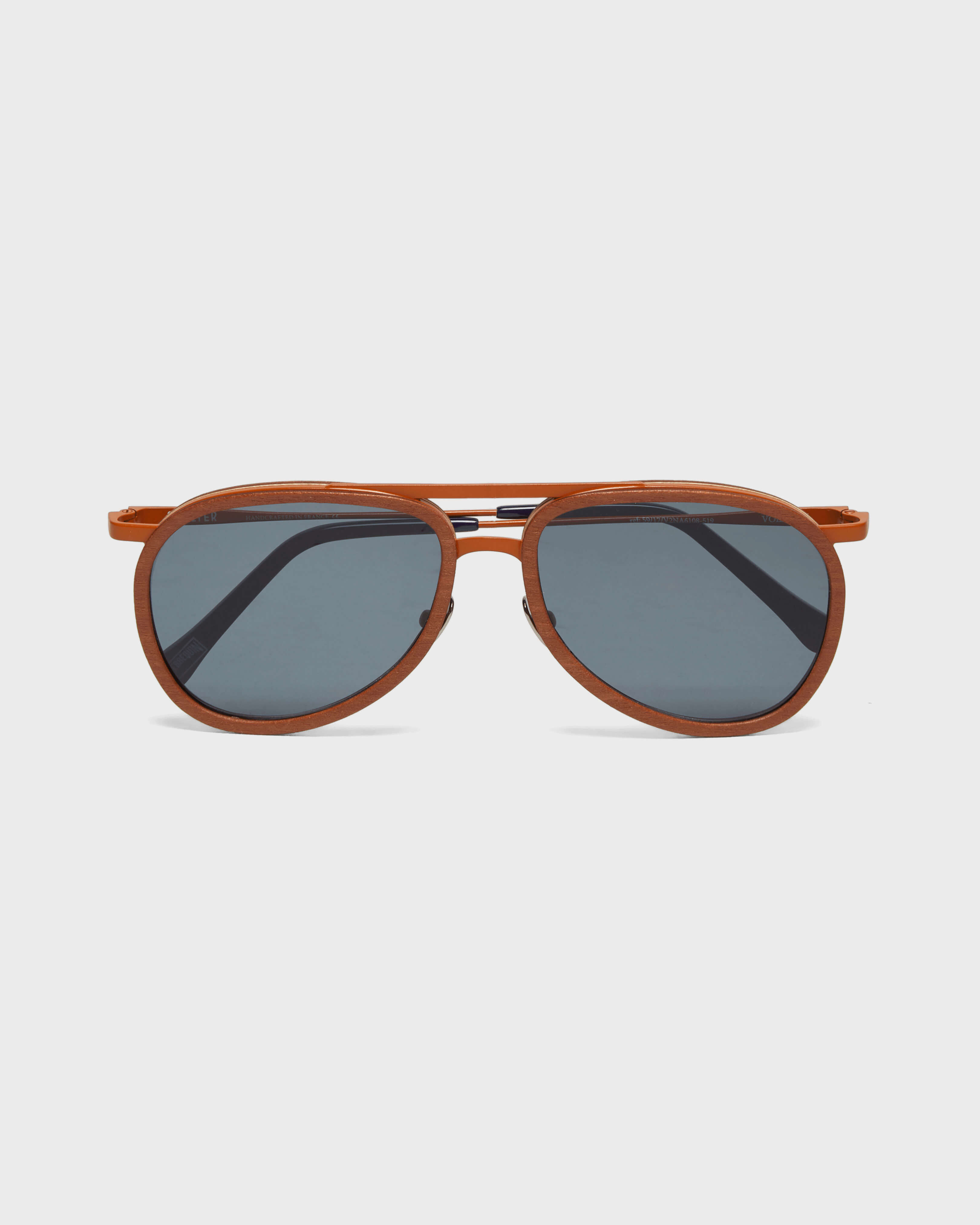 Solid Unisex-Sonnenbrille mit Holz – VBQ x Shelter CARAMEL front view
