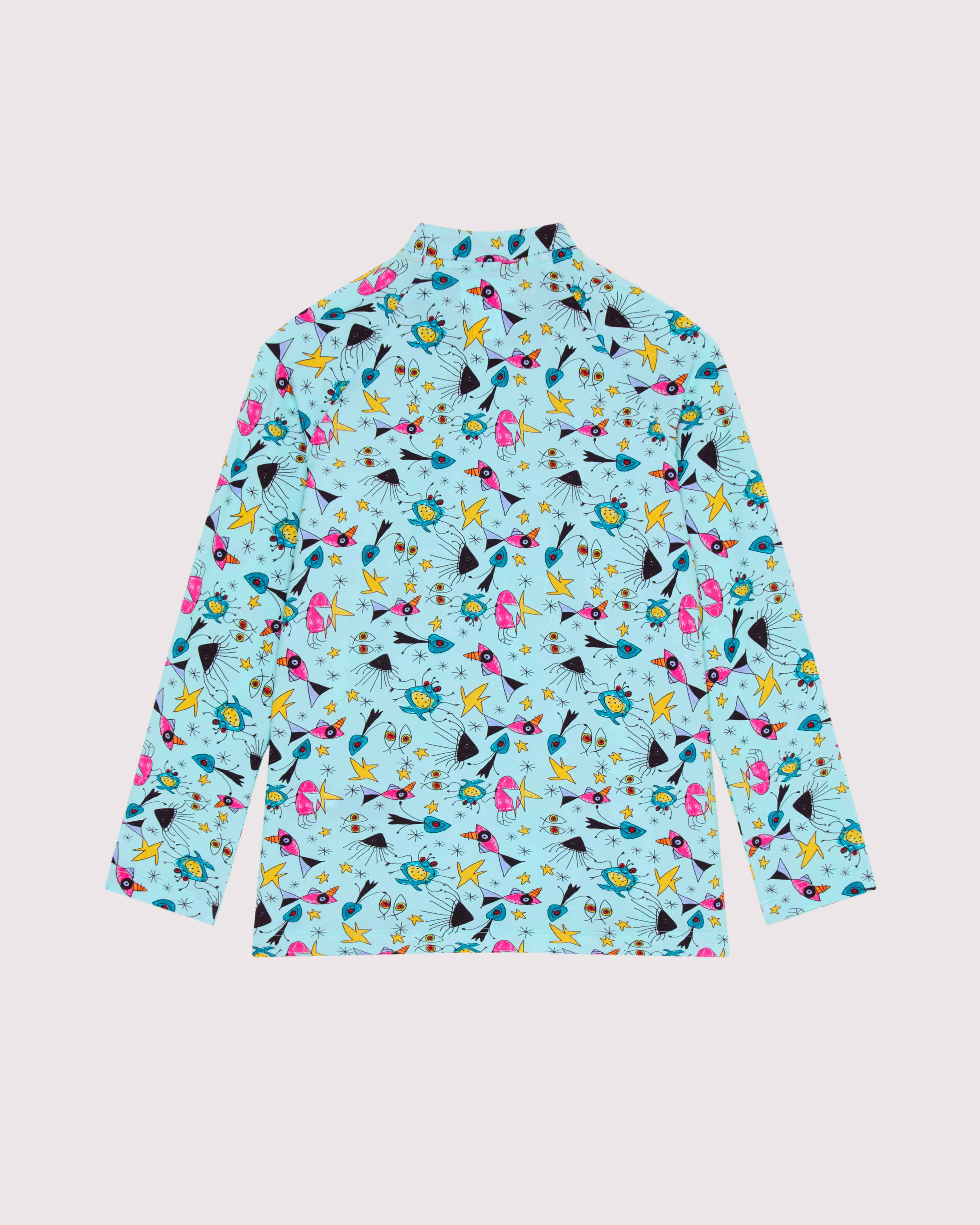 Boys Zipped Long Sleeves Rashguard Aquatic Carnival OXYGENE back view