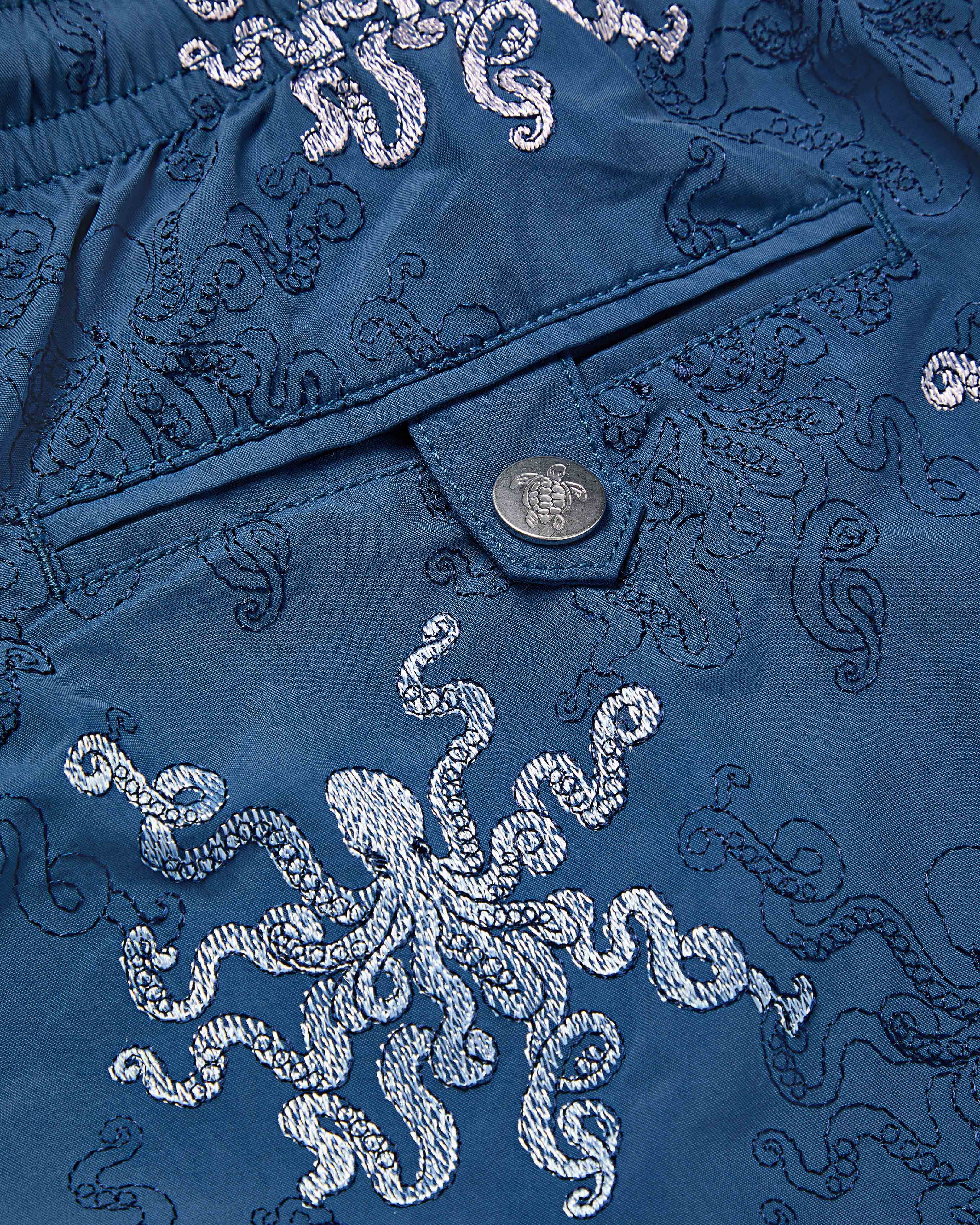 Men Embroidered Swim Trunks Octopus in Stripes - Limited Edition EVENING supp1 view