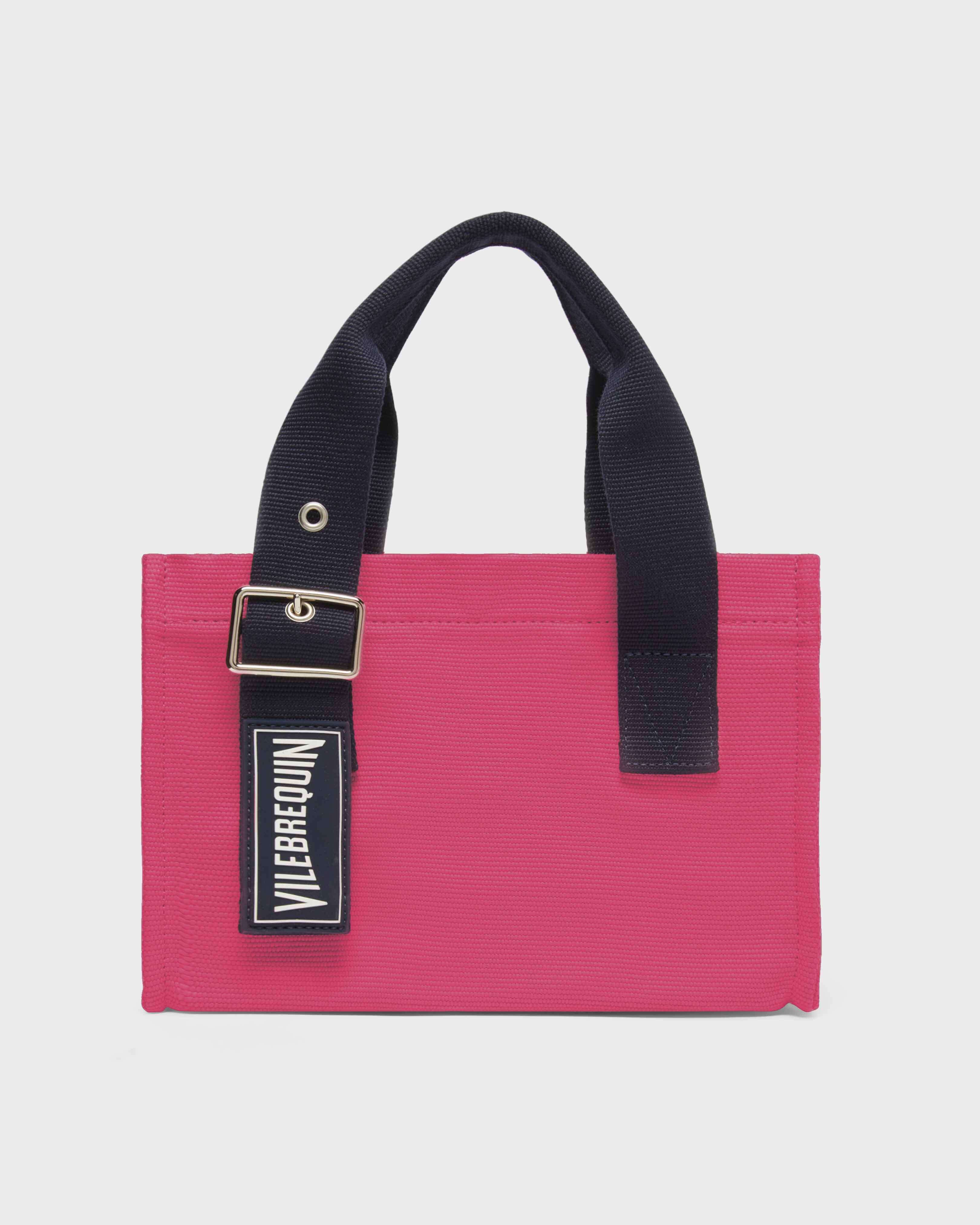 Mini borsa da spiaggia tinta unita PORPORA front view