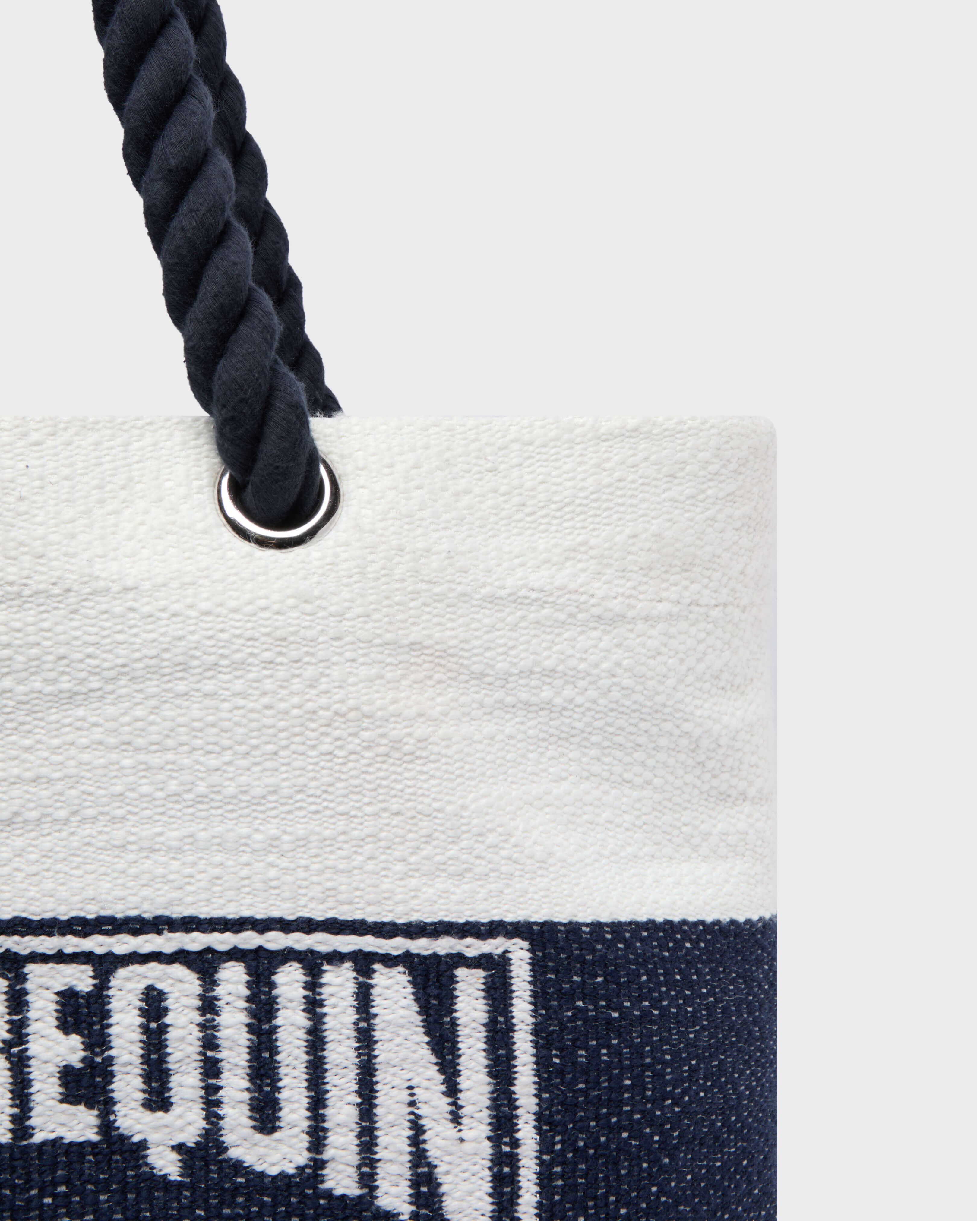 Vilebrequin Strandtasche aus gewebter Baumwolle MARINEBLAU look2 view