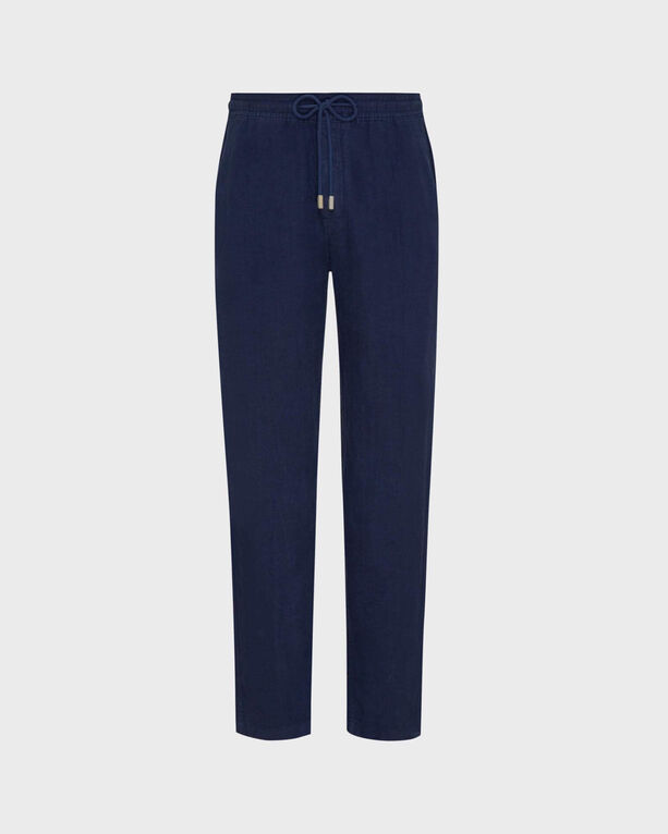 Vilebrequin Men's - Comfort Linen Pants Solid - Pant - Pacha - Blue Medium