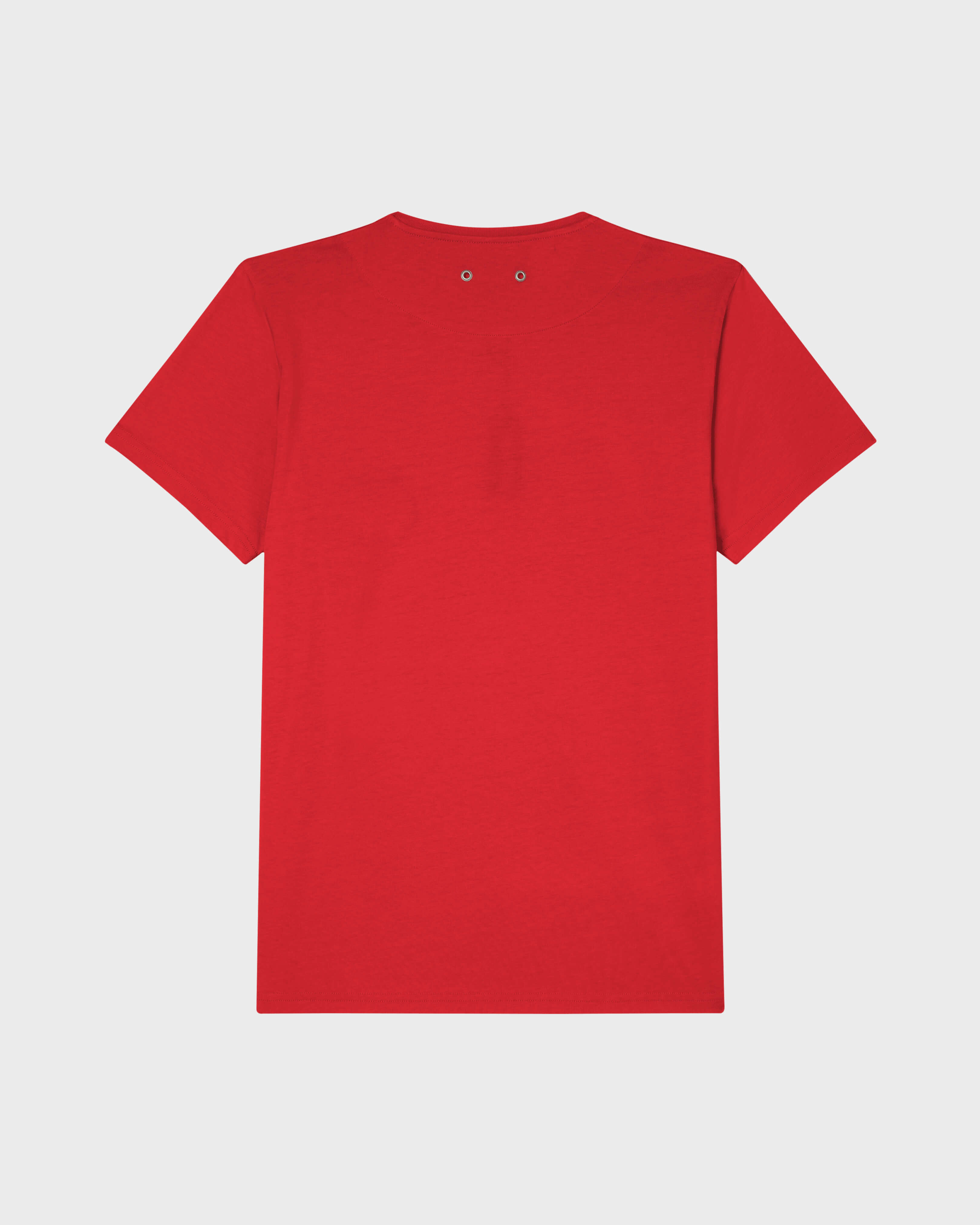 Men Organic Cotton T-shirt Year of the Goat POPPY RED back view