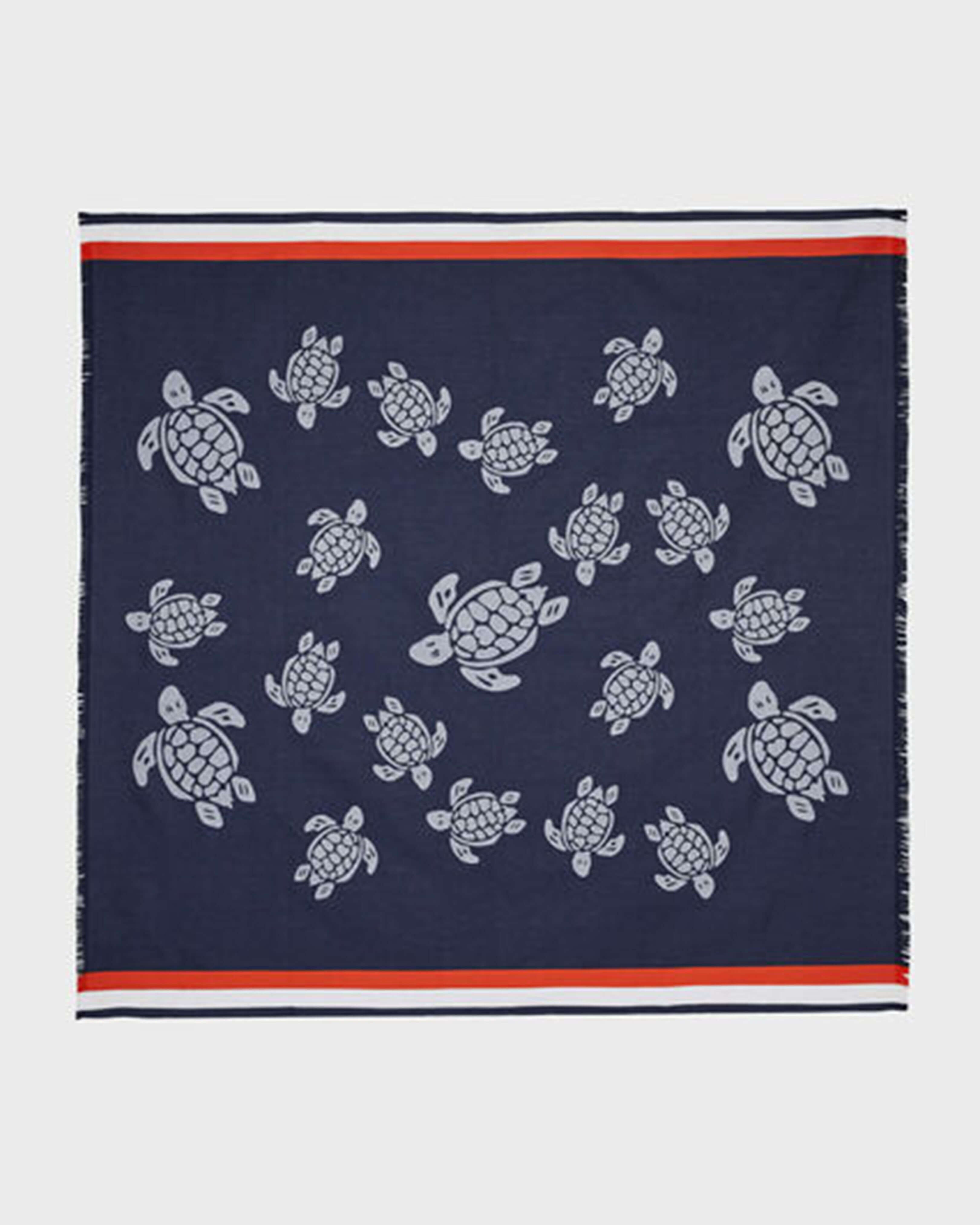 Big Towel Ronde des Tortues NAVY front view