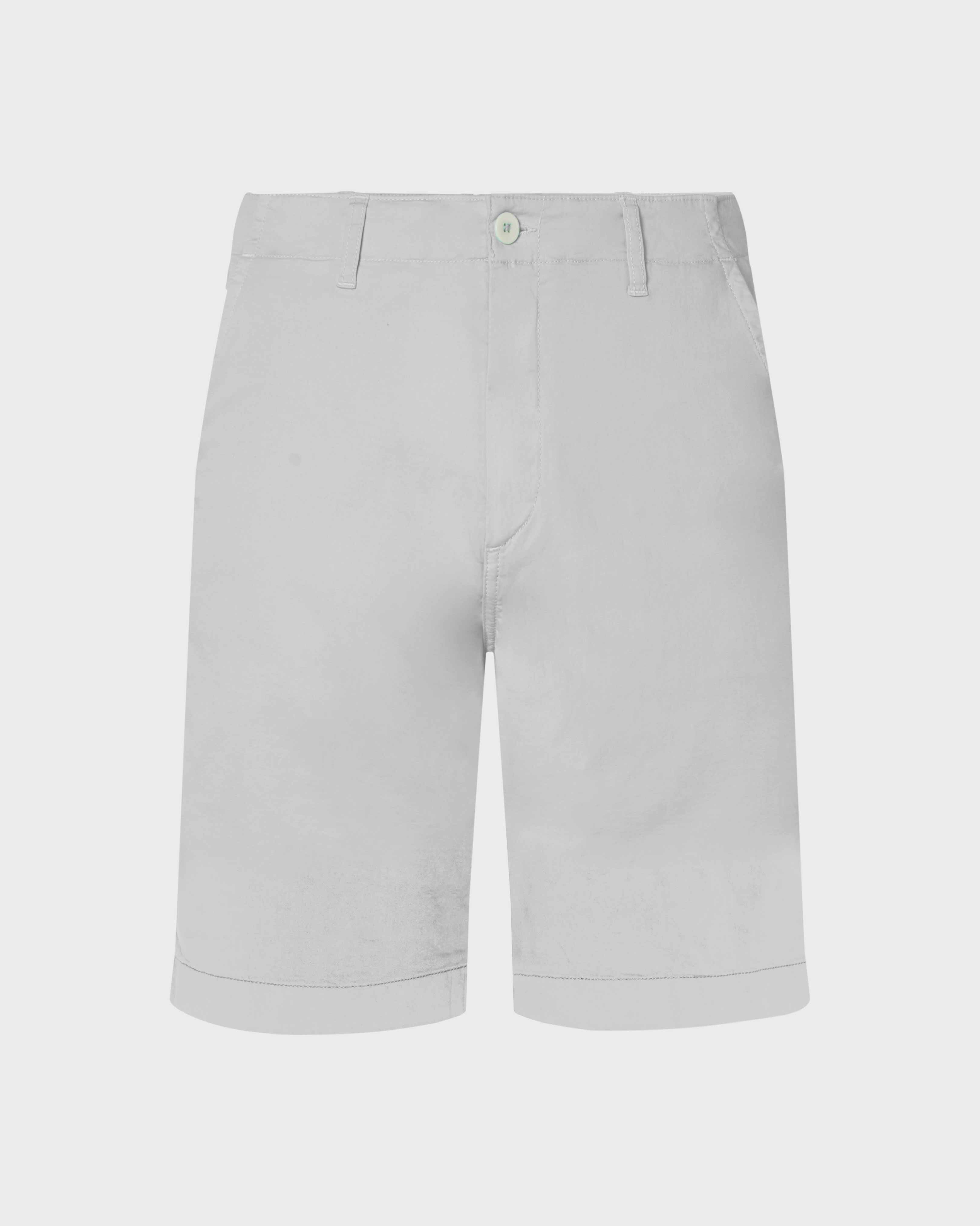 Men Satin Cotton Bermuda Shorts Solid WHITE front view