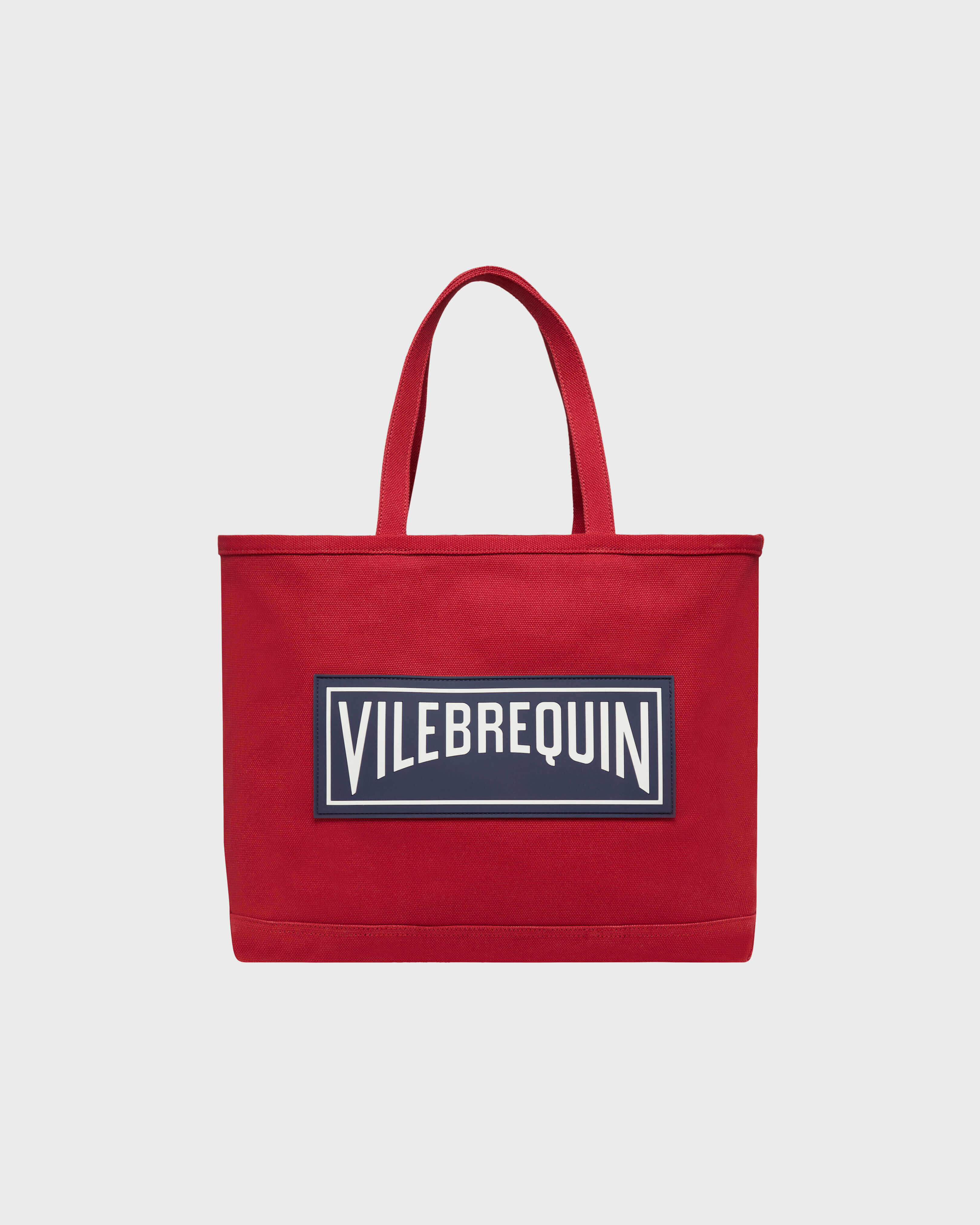 Big Canvas Marine Beach Bag POPPY RED front view