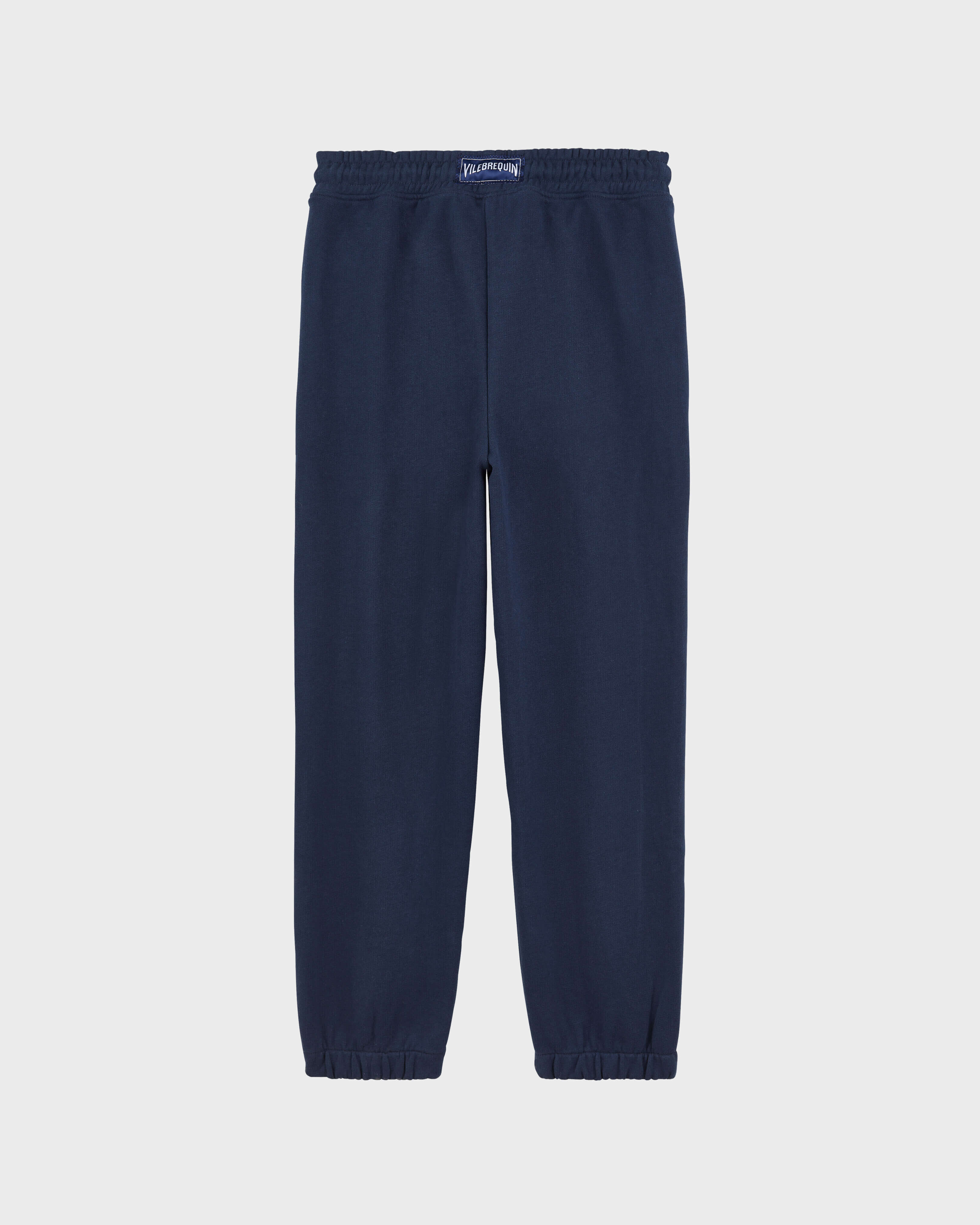 Boys Organic Cotton Jogger Pants Solid NAVY back view