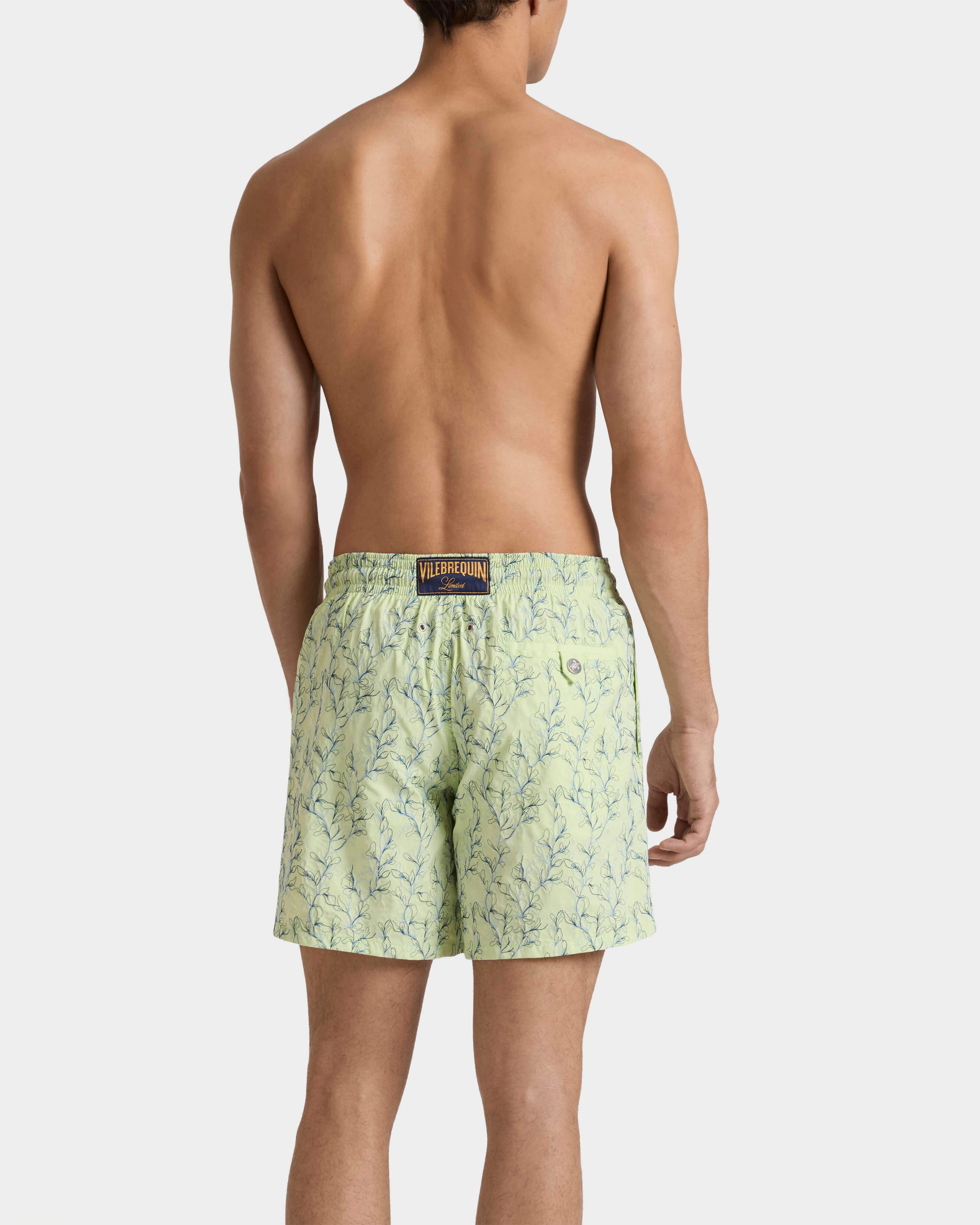 Bañador con bordado X-Ray Seaweed para hombre - Edición limitada MACAROON backworn view