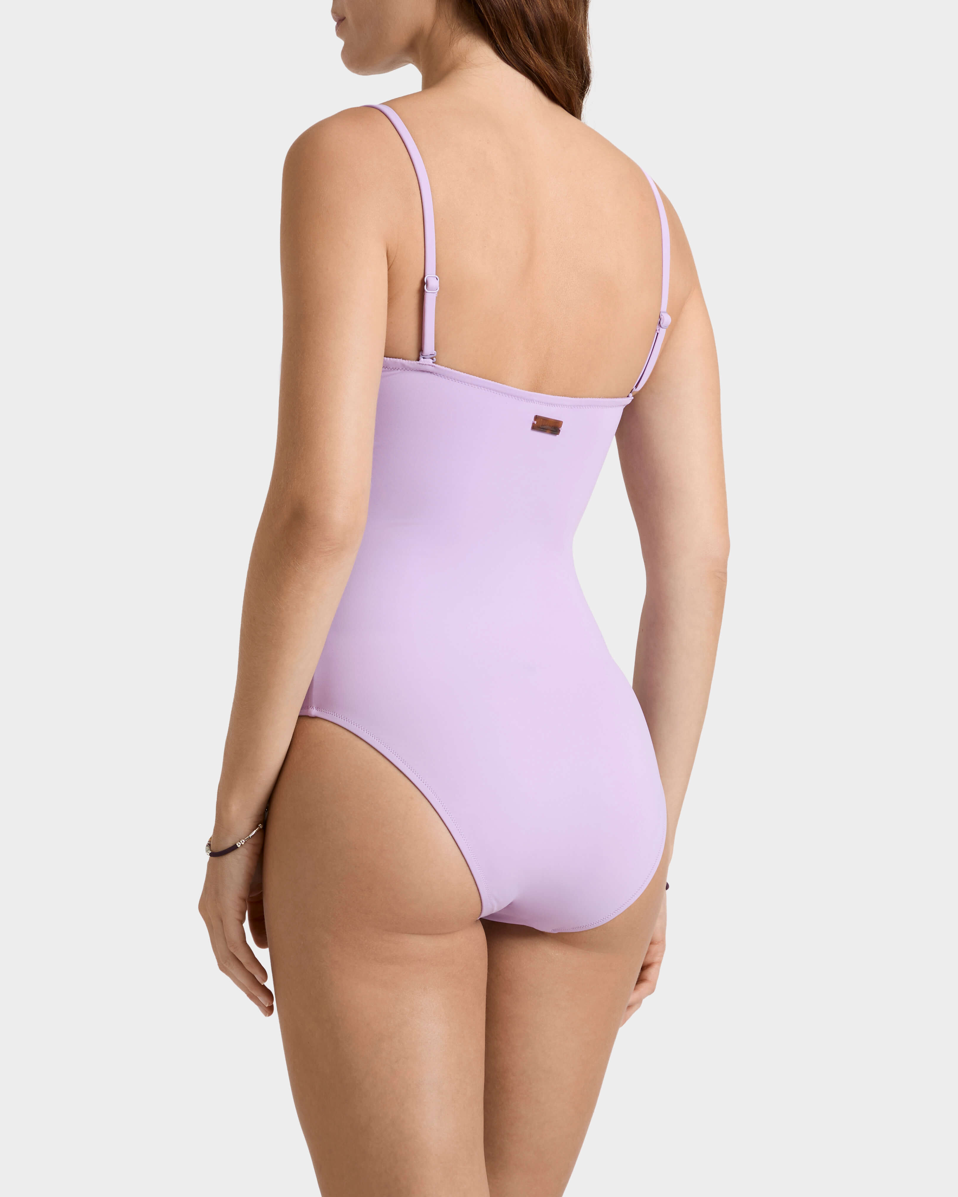 Costume intero donna con corpetto tinta unita FLEUR backworn view