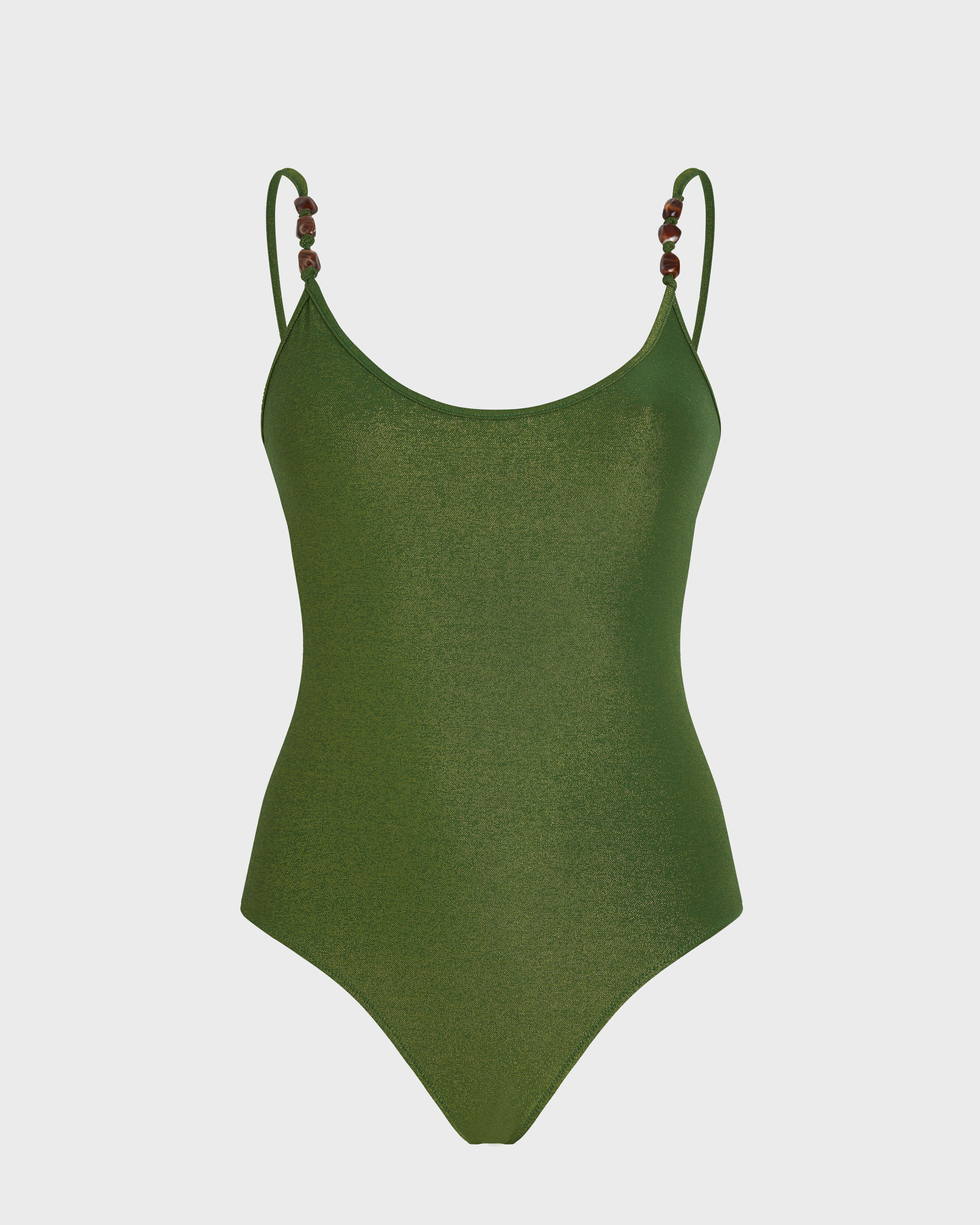 Costume intero donna con schiena scoperta Iridescent Jersey TROPICAL front view