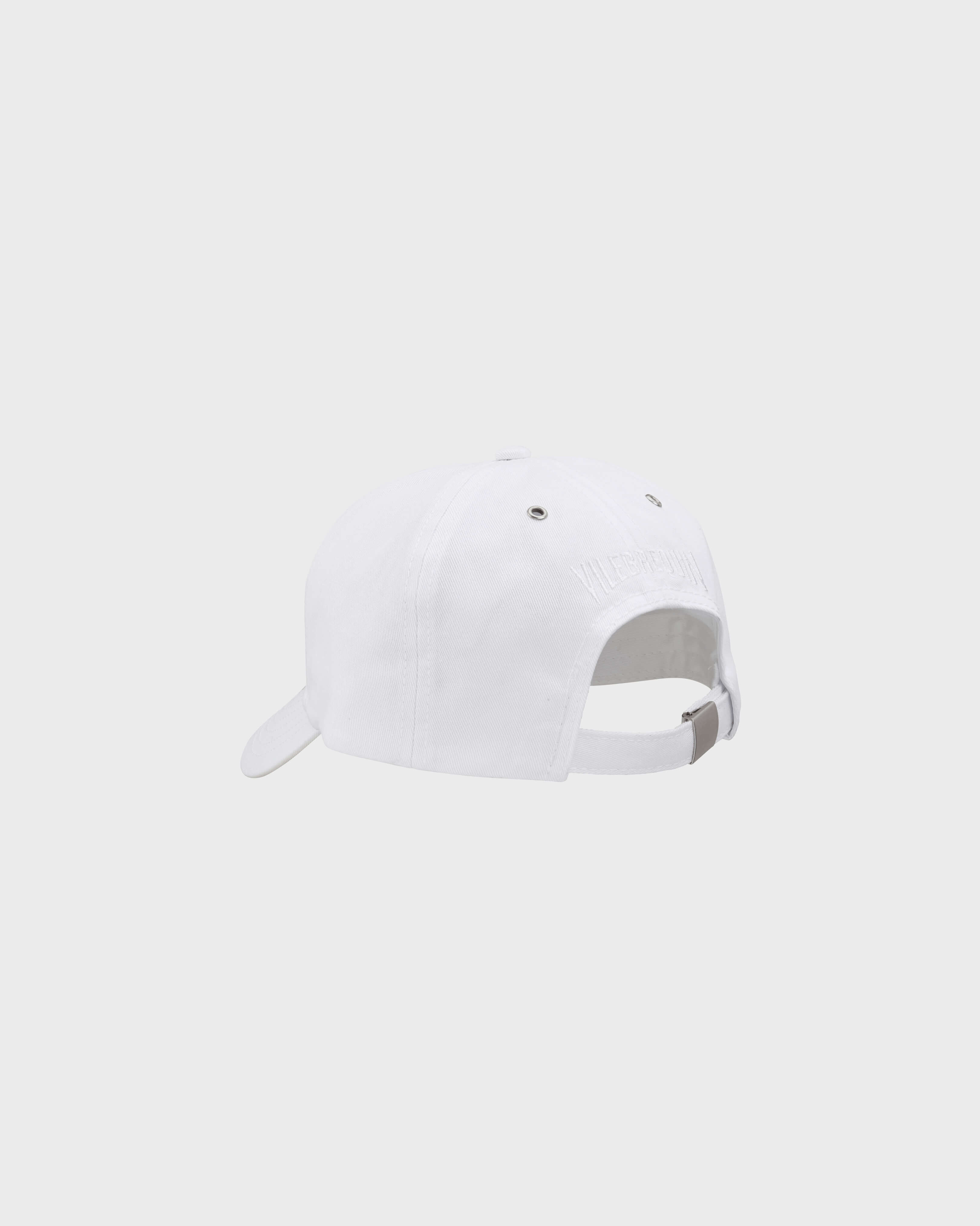 Kids Cap Solid WHITE back view