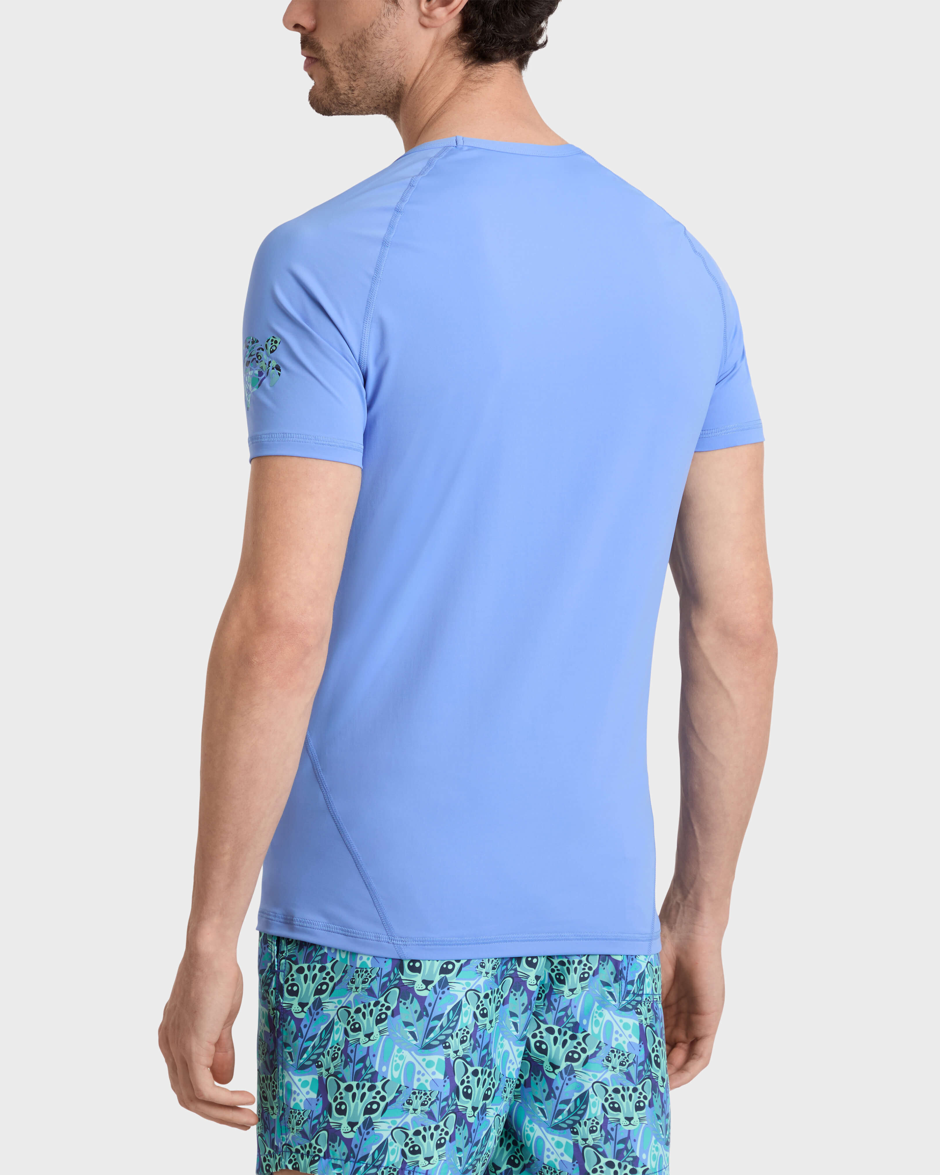 Kurzärmeliger Tigresa Turtle Rashguard für Herren TRINIDAD backworn view