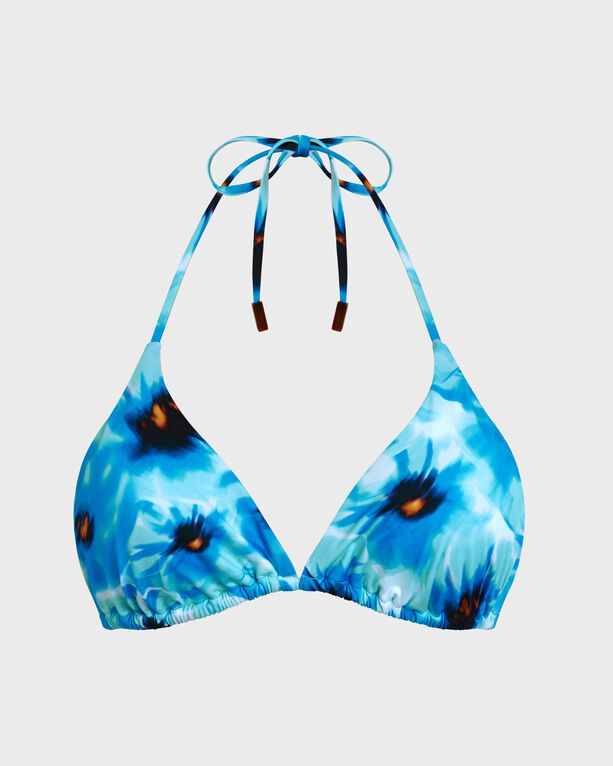 Vilebrequin - Poppies Triangel-bikinioberteil Für Damen - Bademode - Fleur - Blau - Größe XL
